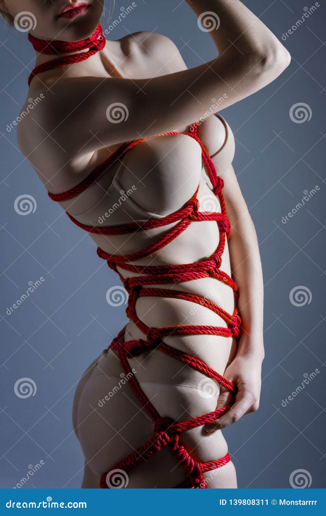 Japanese wearing rope fuck