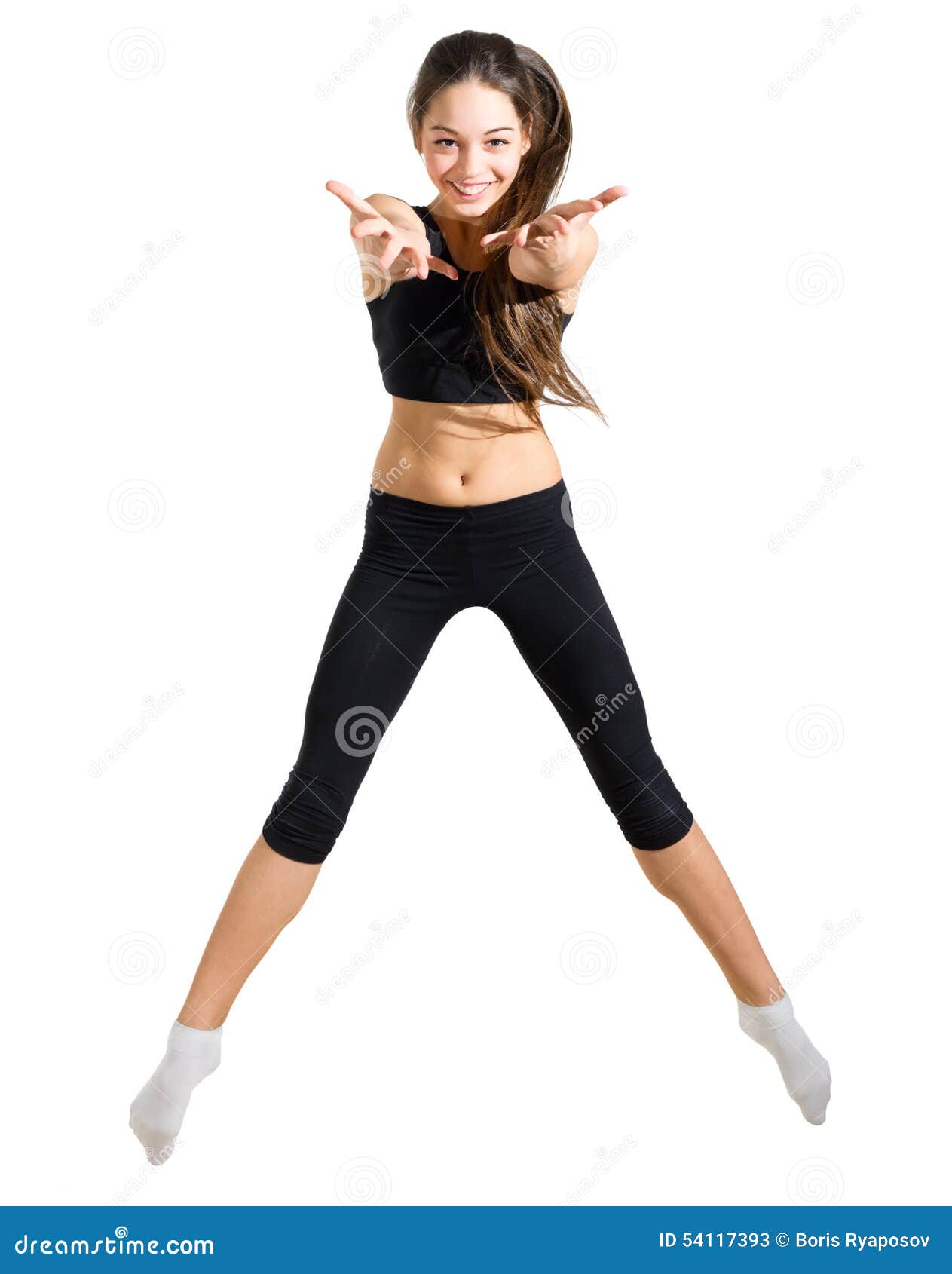 Young Dancing Girl Isolated Stock Image Image of grace, girl 54117393