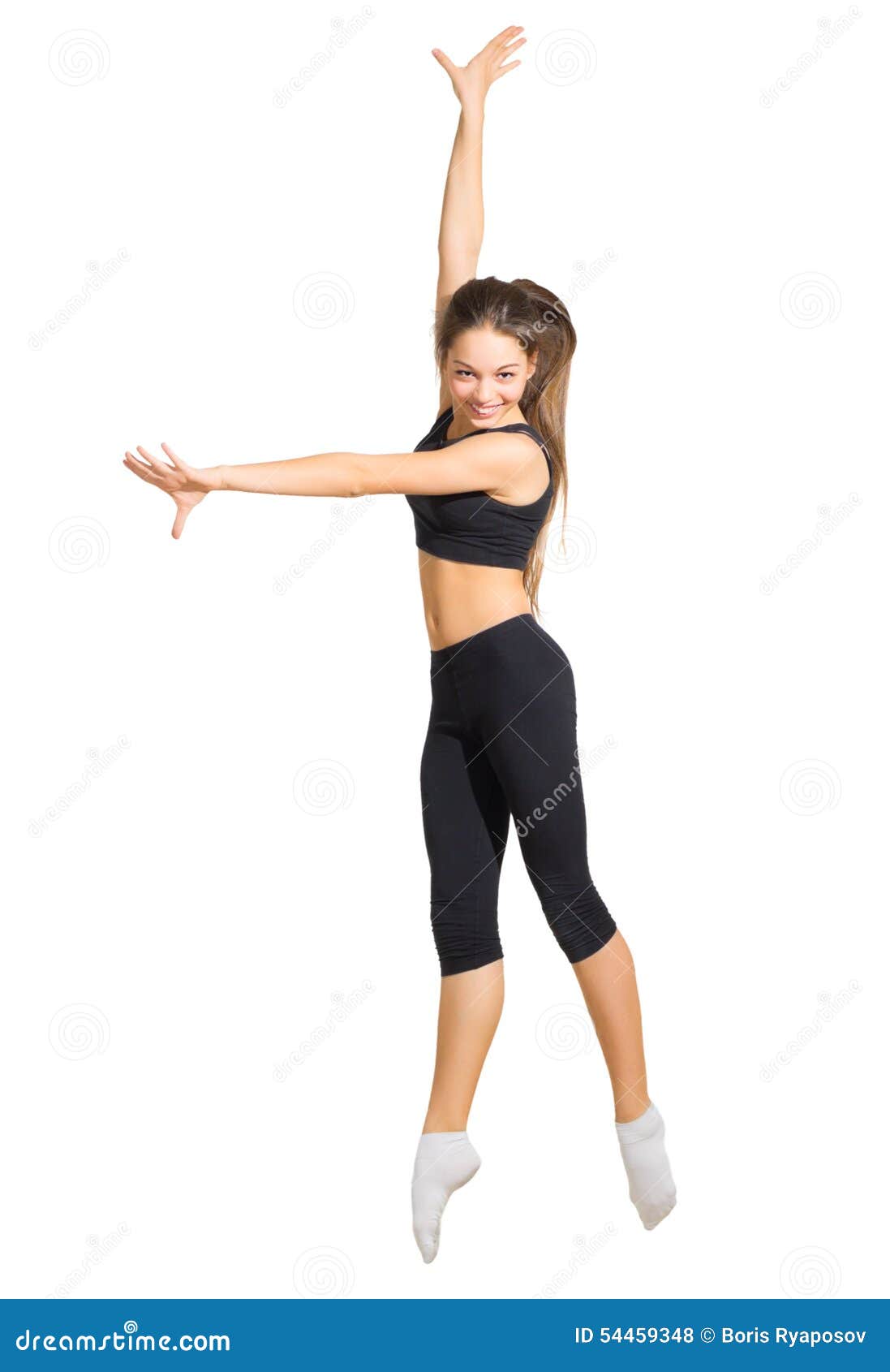 Young Dancing Girl Isolated Stock Photo Image of girl, flying 54459348