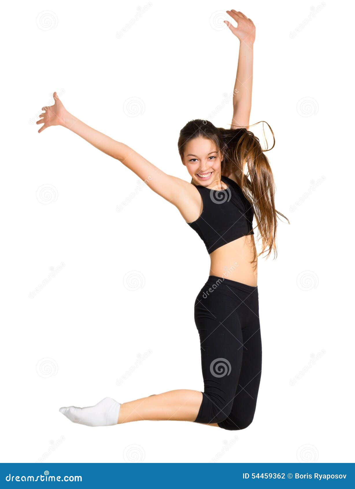 Young Dancing Girl Isolated Stock Photo Image of gymnastics
