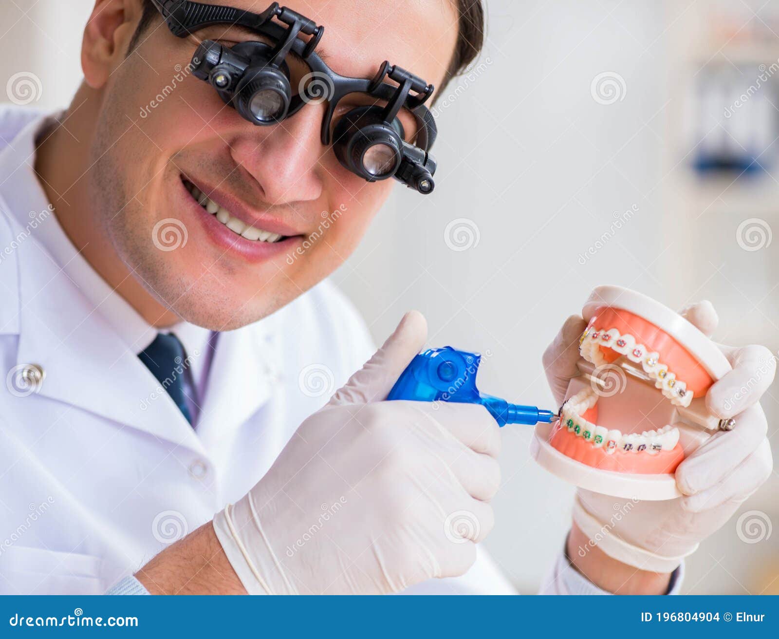 Young Dentist Working in the Dentistry Hospital Stock Photo Image of