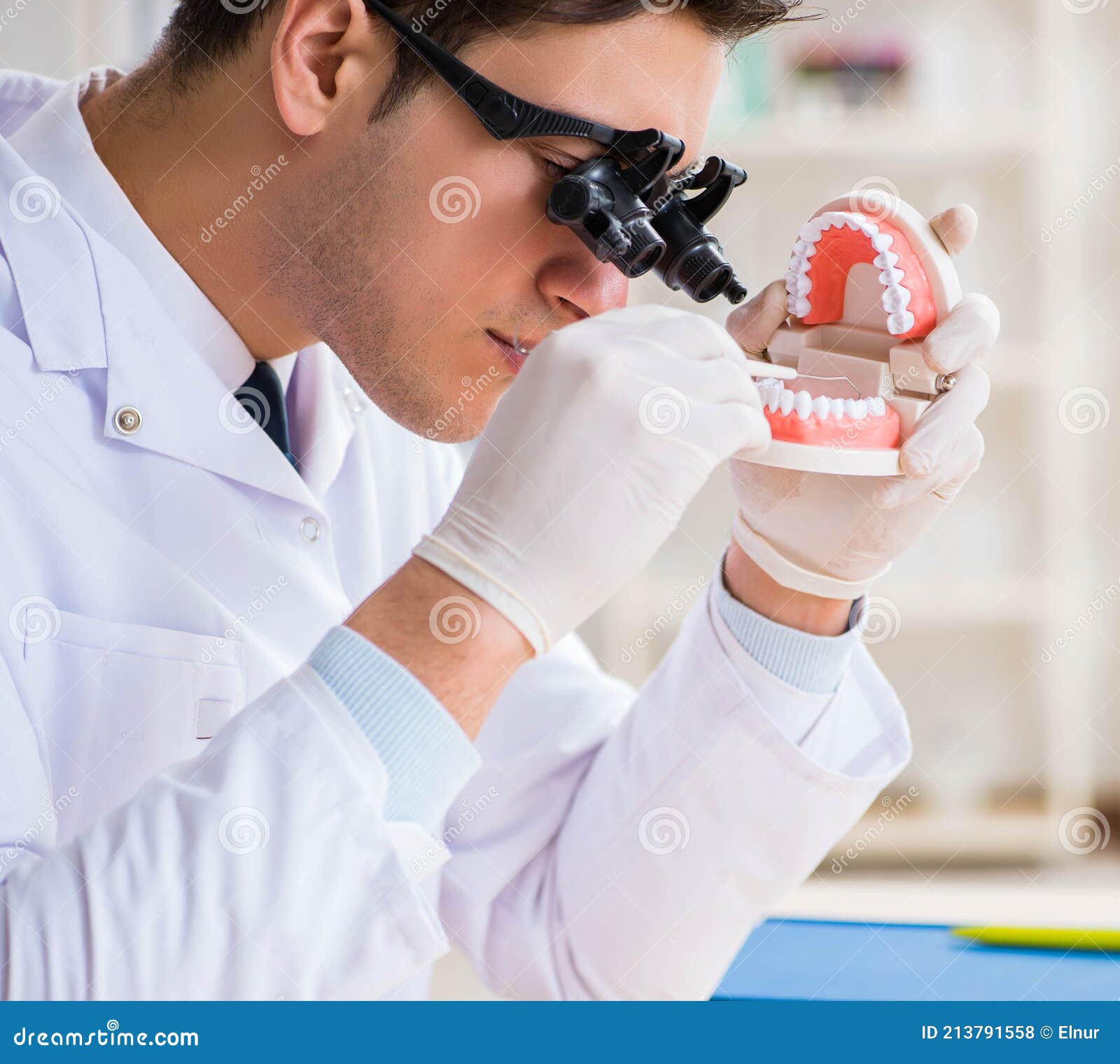Young Dentist Working in the Dentistry Hospital Stock Photo Image of