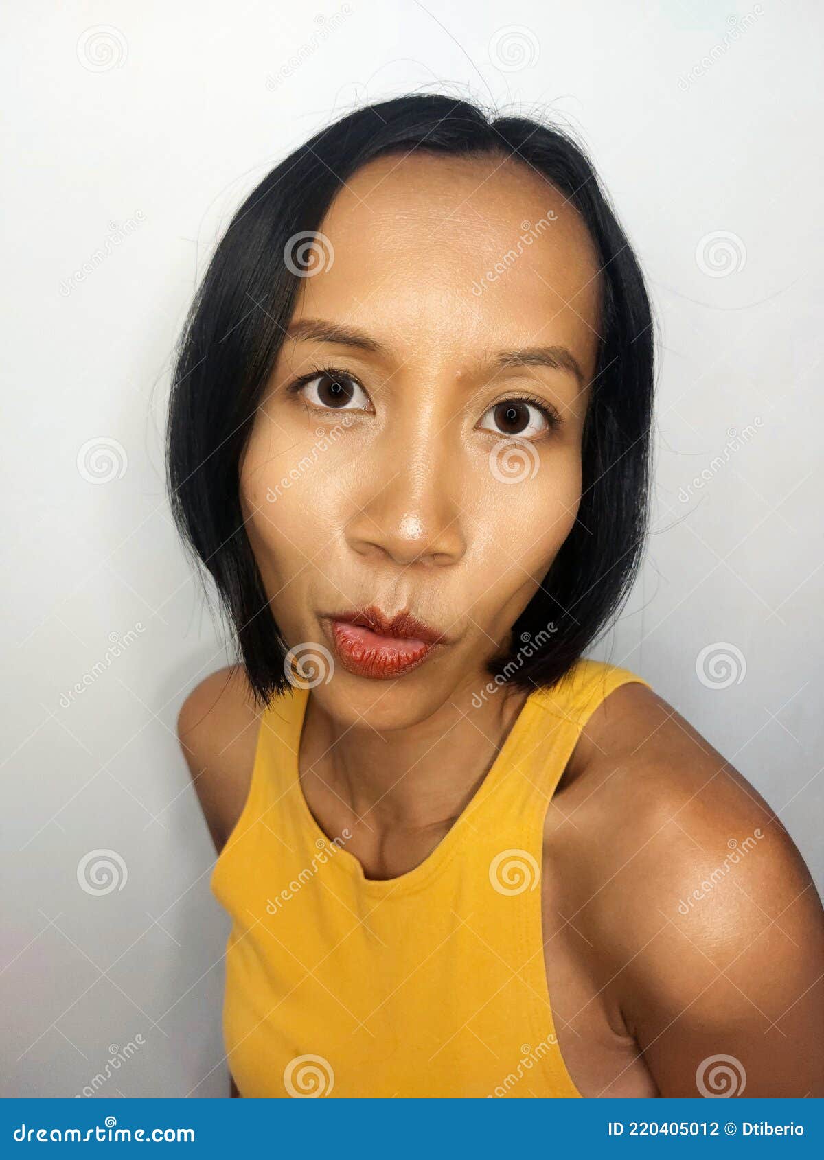 Young Diverse Female Making Funny Faces Stock Photo Image of faces