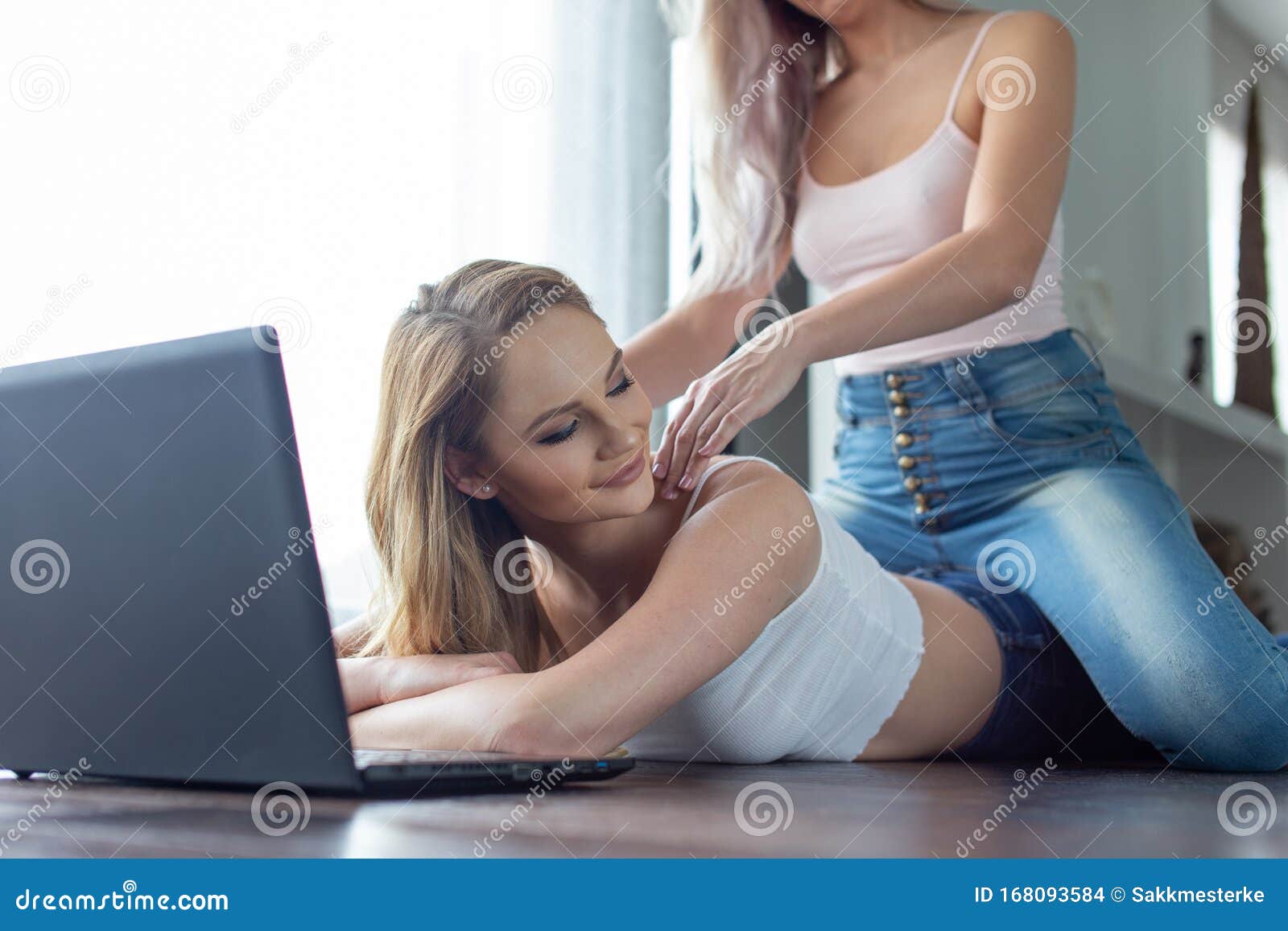 Lesbians Rub Each Other