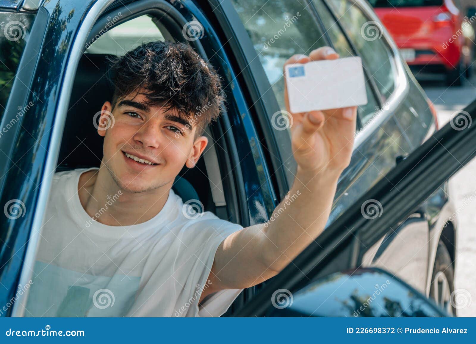 Young Driver with Licensed Car Stock Photo Image of license, happy