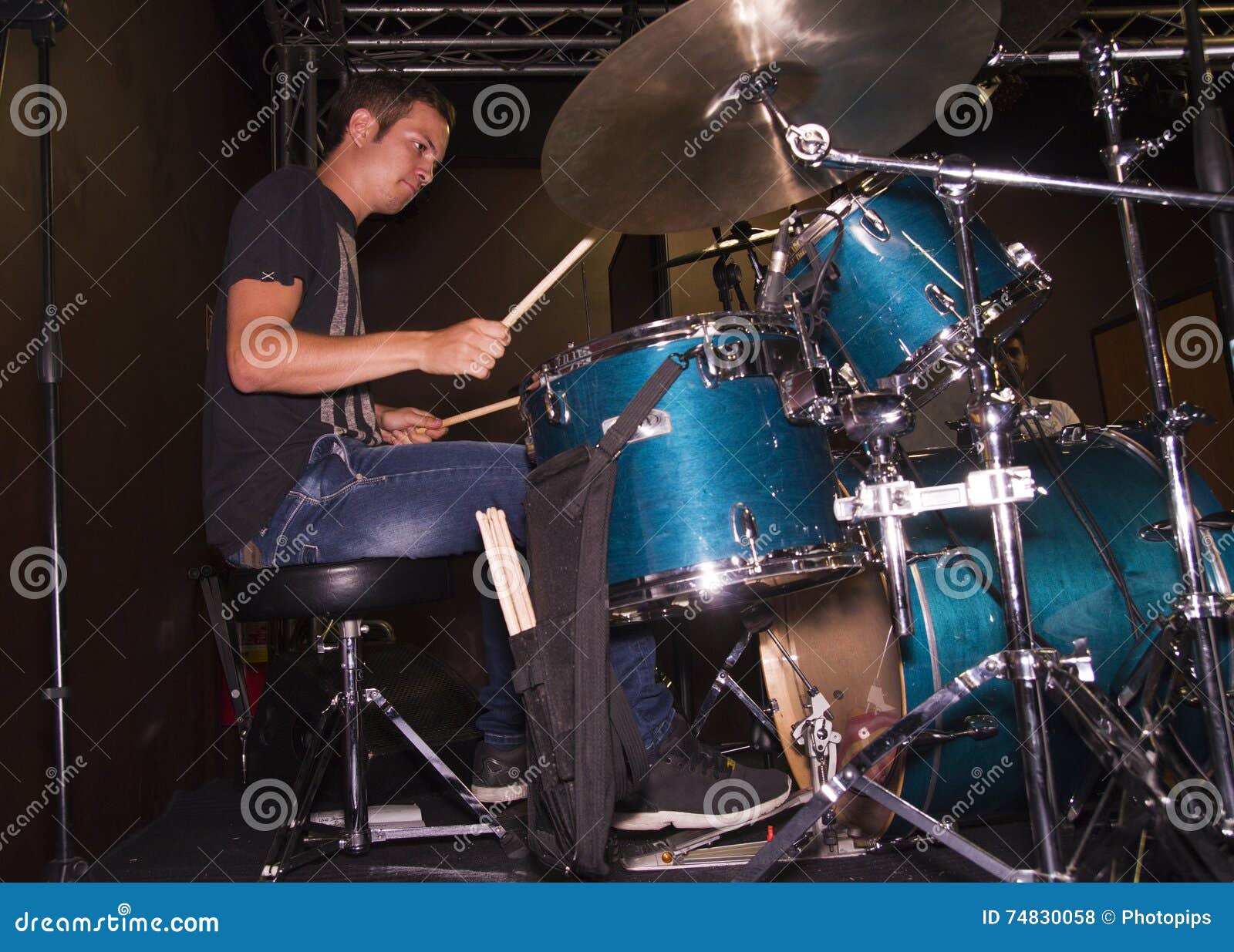 Young drummer stock photo. Image of metal, play, beat 74830058