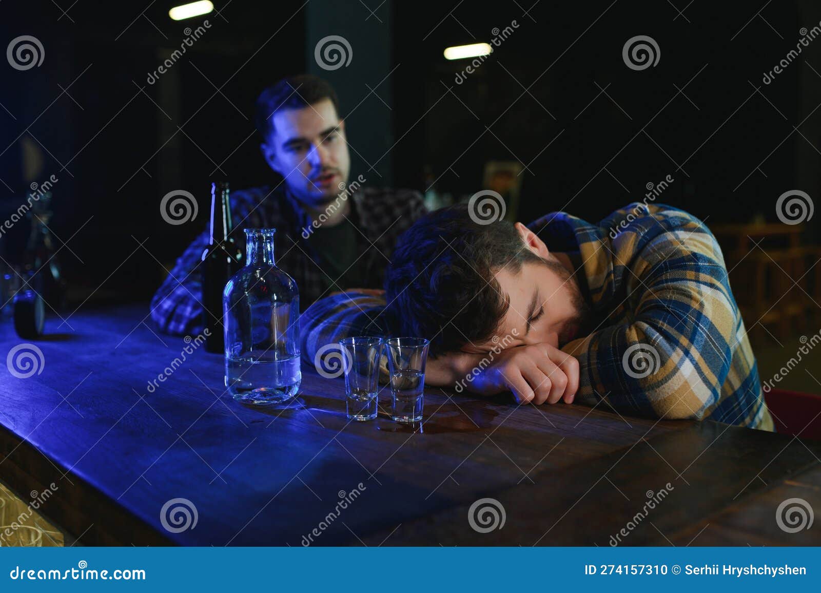 Young drunk man in bar stock photo. Image of night, counter - 274157310