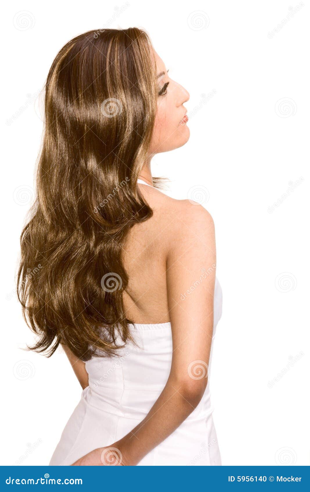 young egyptian arabian woman wearing wig