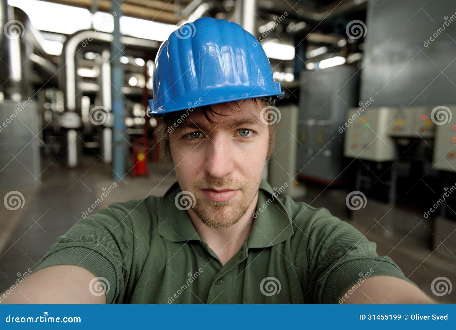 Young Engineer in a Power Plant Stock Image Image of building, plant