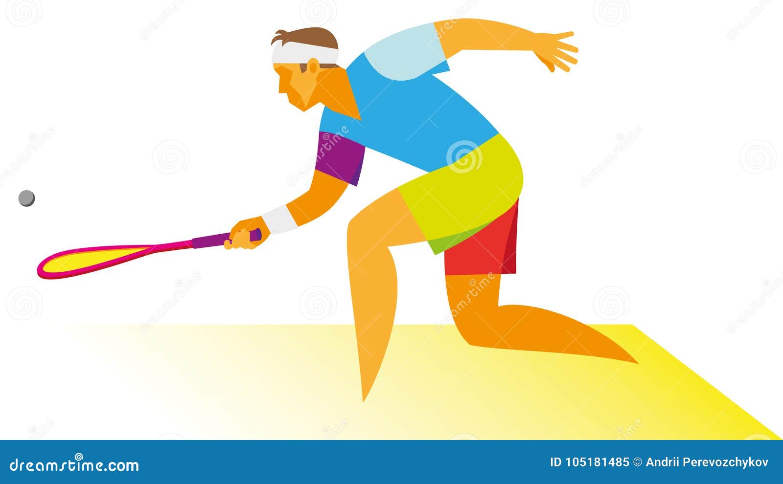 Playing Squash Clipart With Face