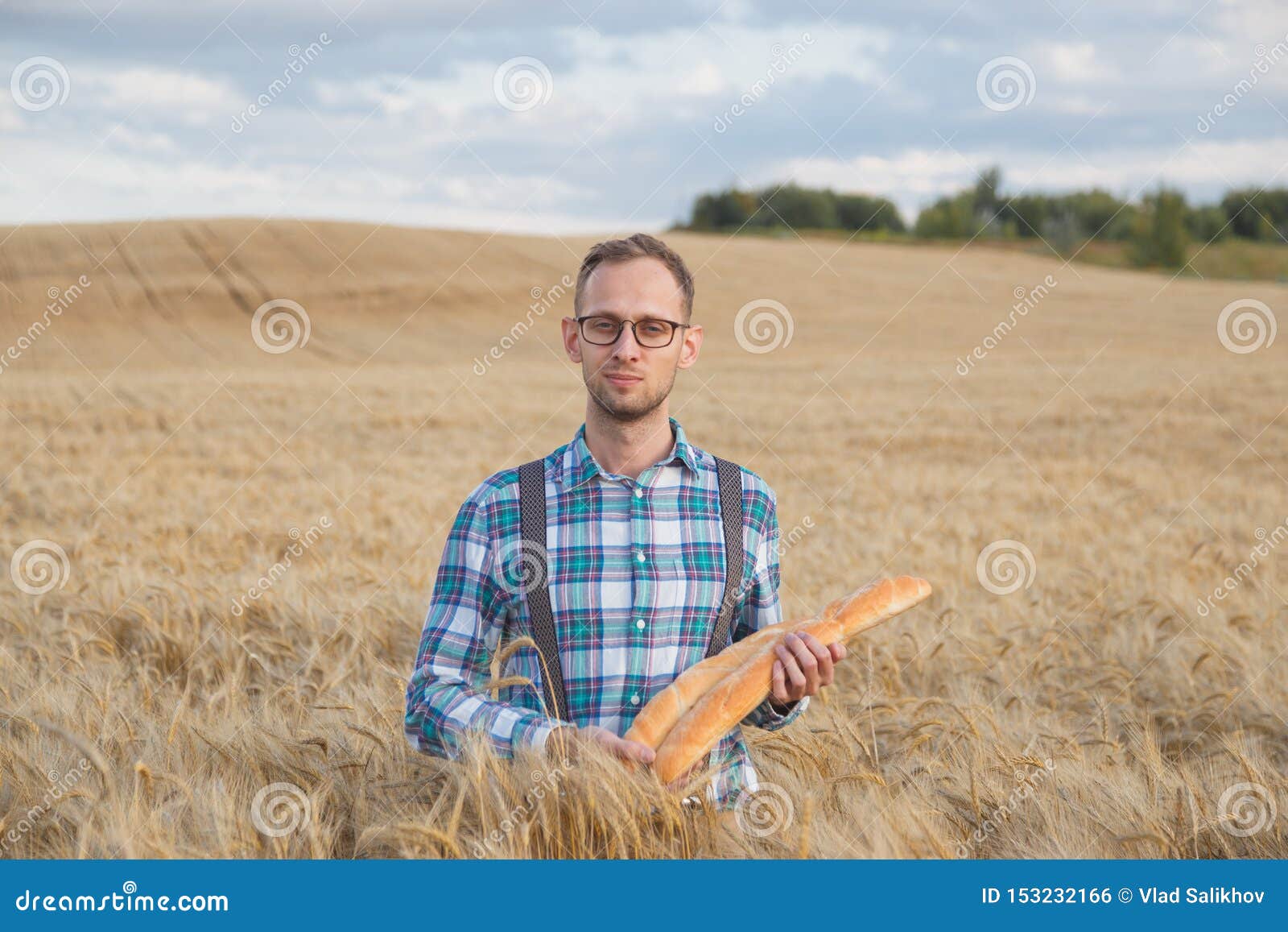 Young Farmer or Baker Portrait Stock Photo Image of bread, fertilizer
