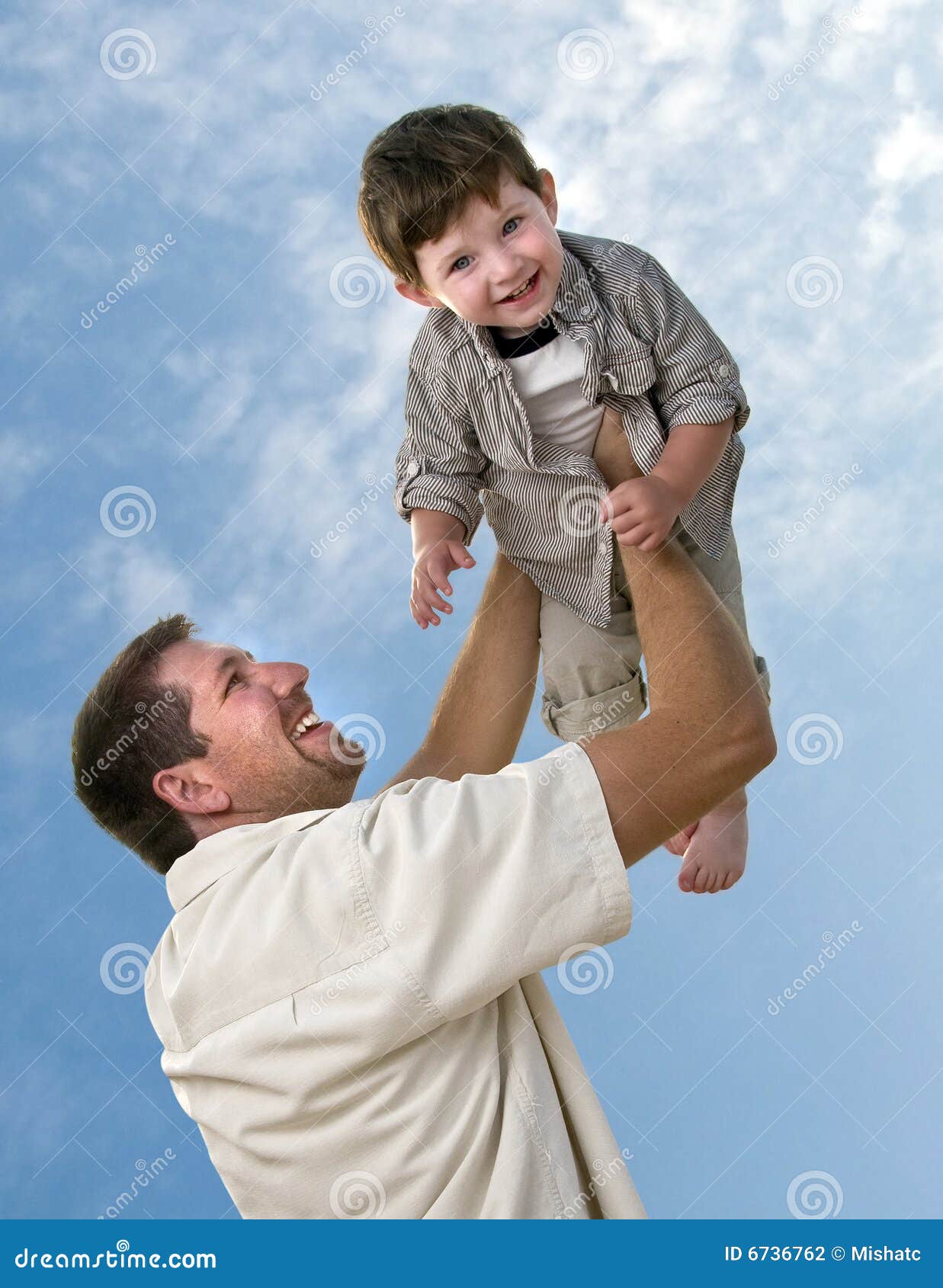 Young Father Holding His Little Son Stock Photo - Image of little