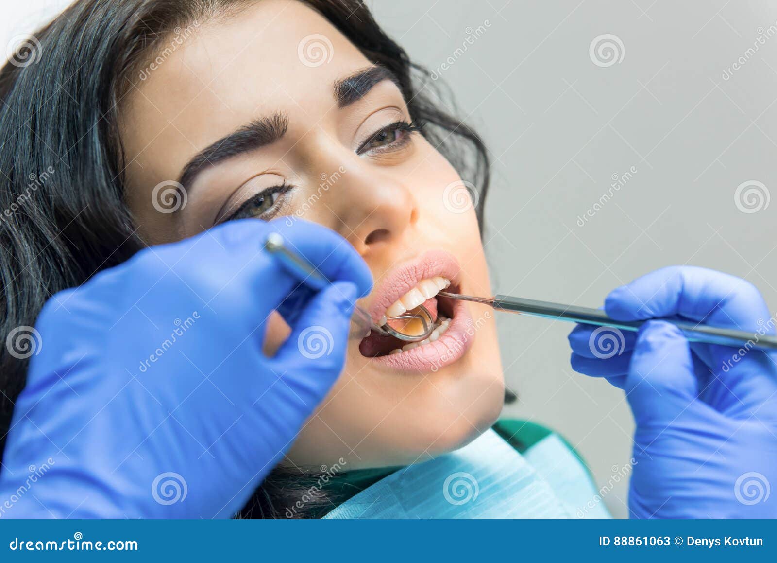 Young Female at the Dentist. Stock Image Image of female, glass 88861063