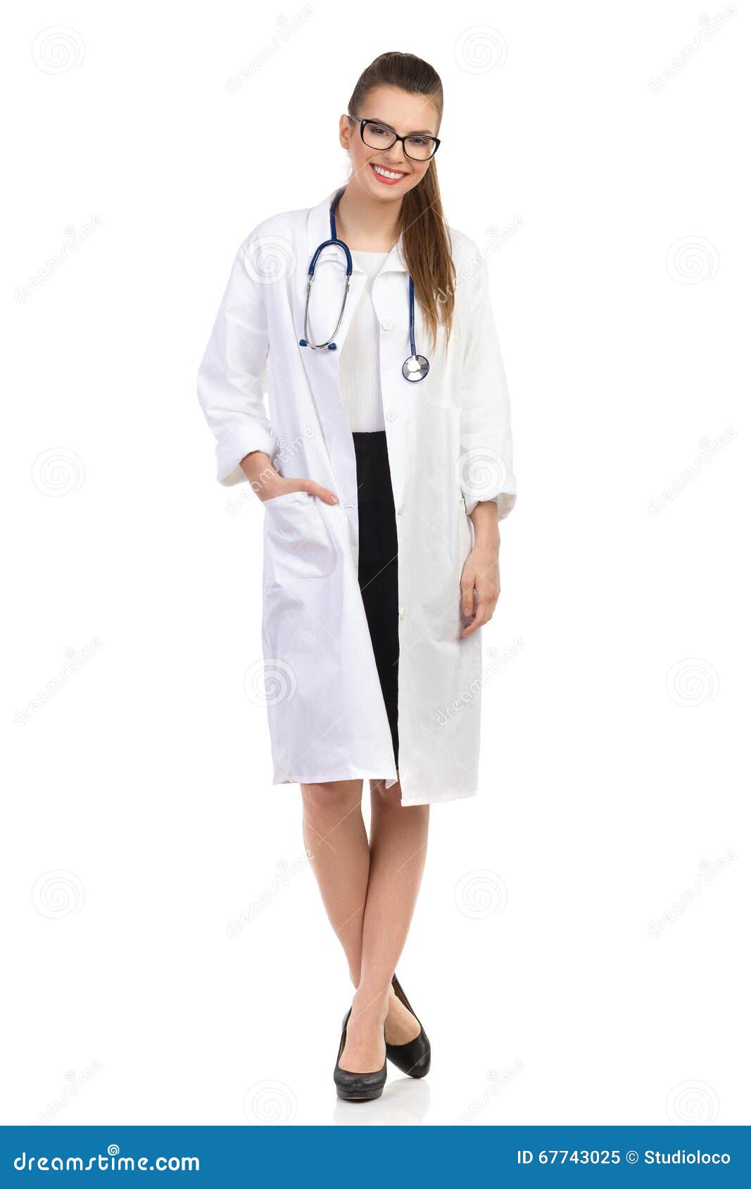 Young Female Doctor With Hand In Pocket Stock Photo - Image: 67743025