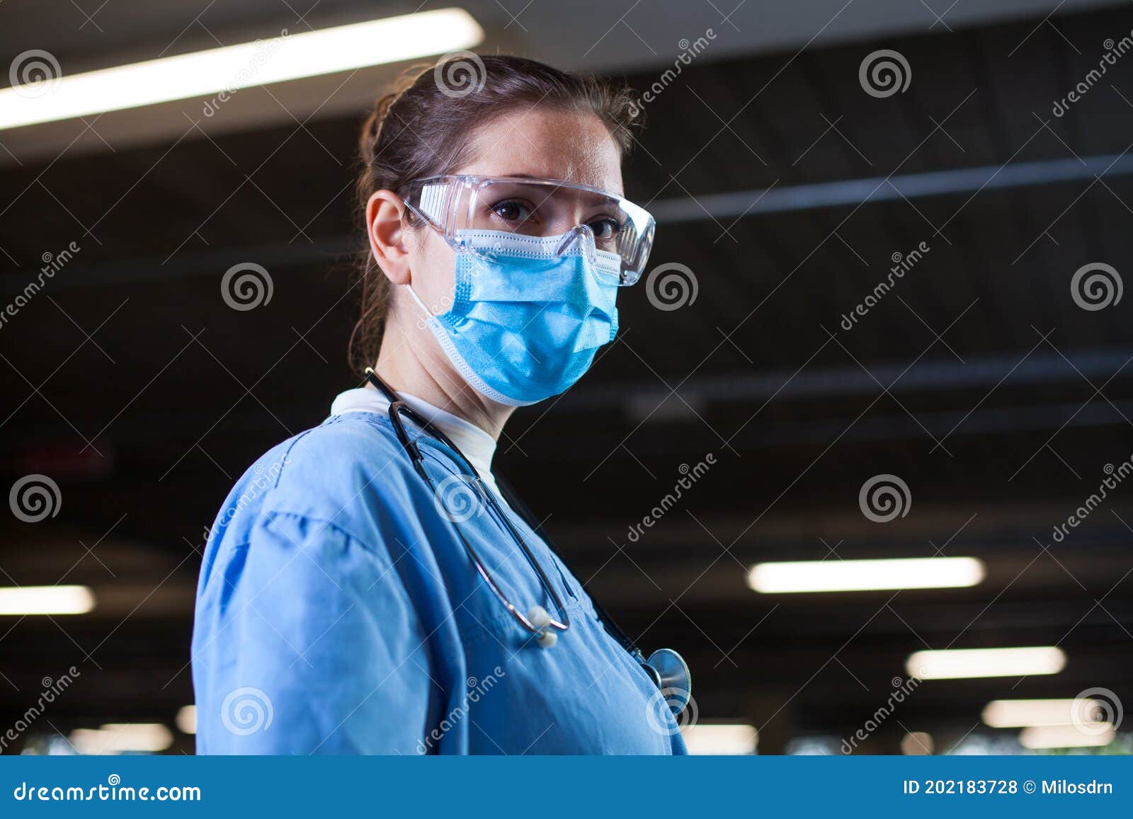 young female doctor in lab or hospital clinic