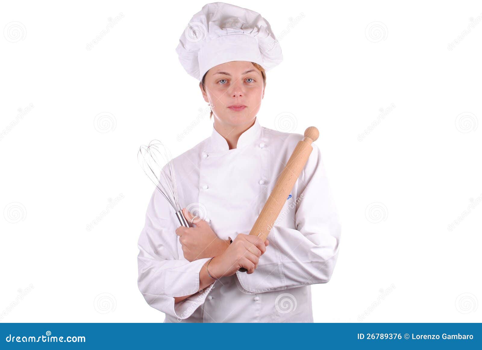 Young Female Executive Chef Stock Photo - Image of isolated, career ...