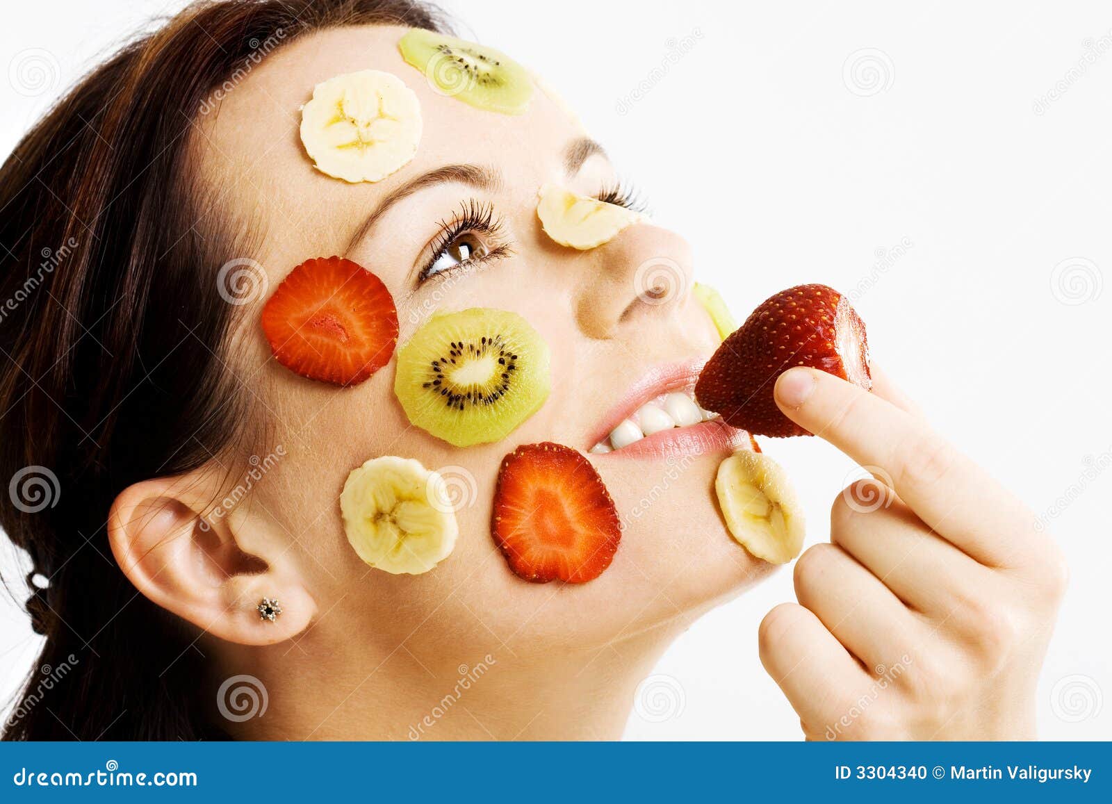 Young Female with Fruit Mask Stock Photo Image of skincare, body 3304340