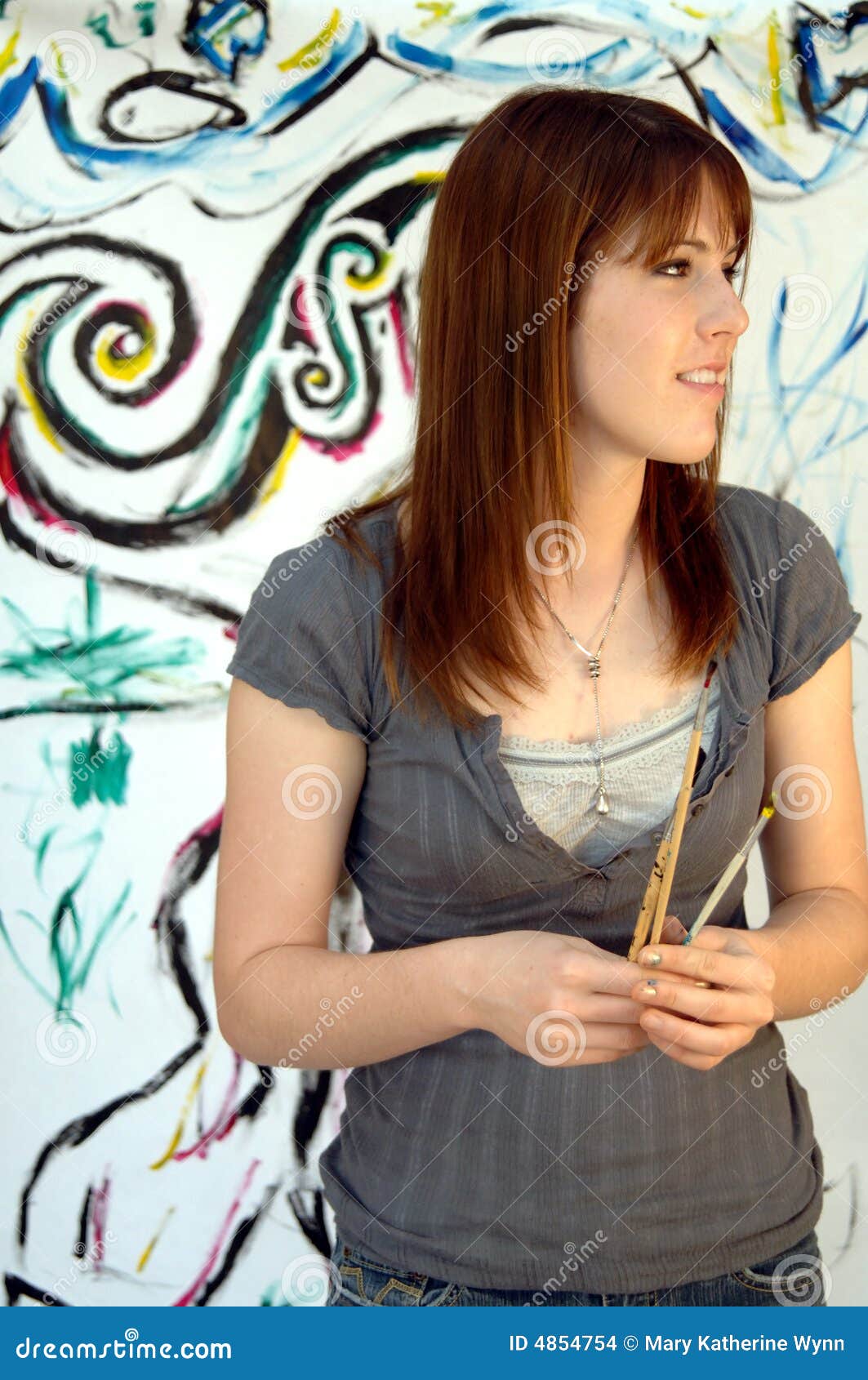 Young Female Painter Or Artist Stock Images Image 4854754