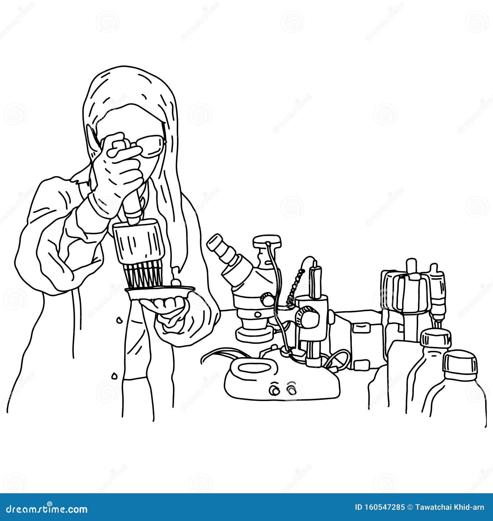 Sketch Silhouette Scene Chemical Laboratory Experiment Stock Vector  (Royalty Free) 654132313 | Shutterstock
