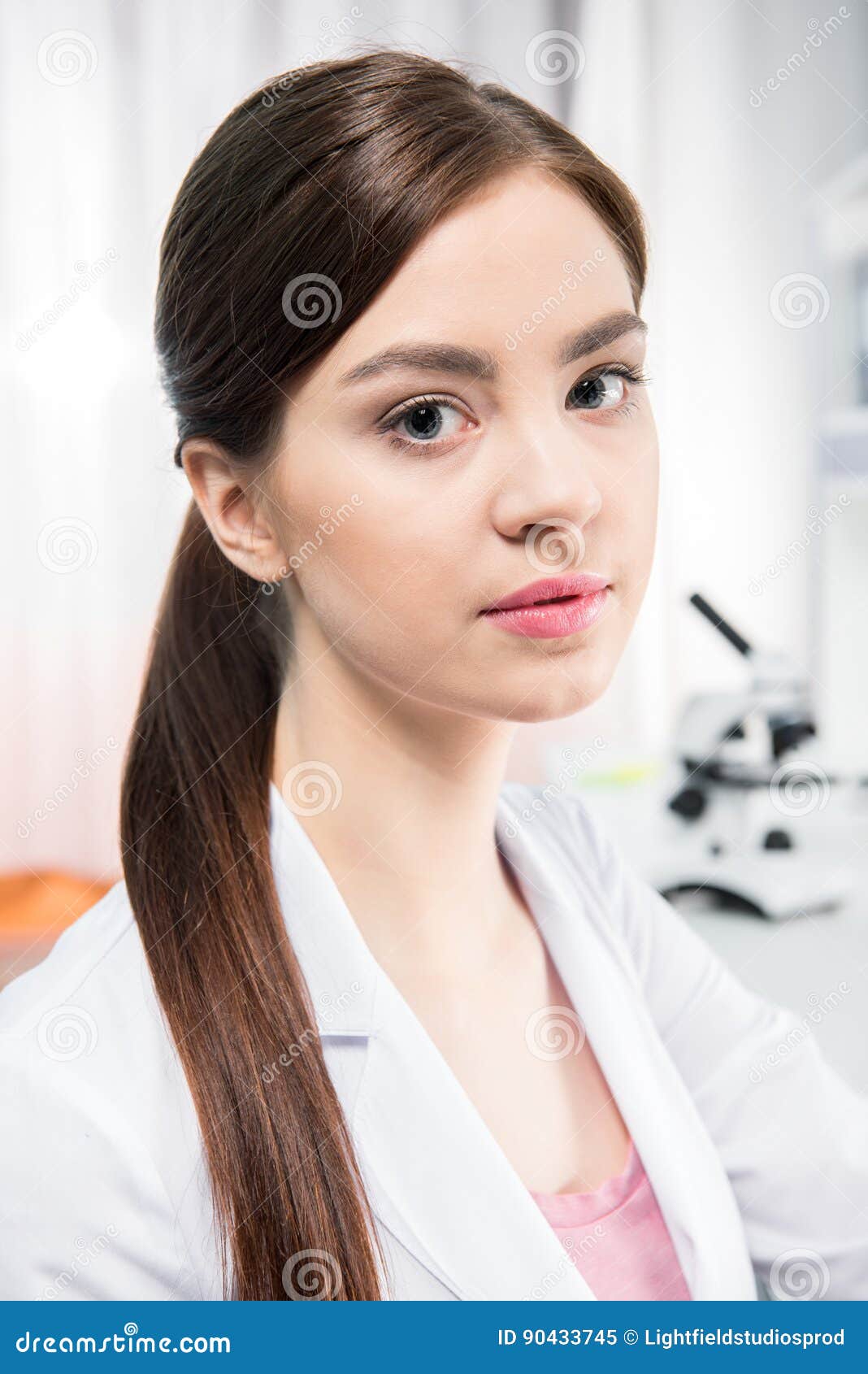 Young female scientist stock image. Image of chemist 90433745