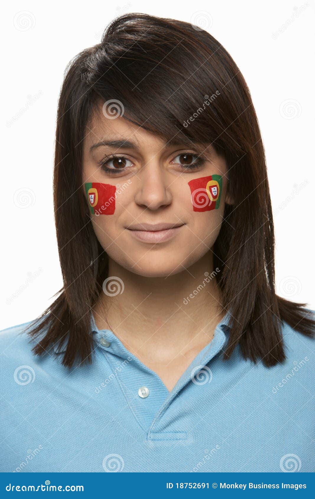 Young Female Sports Fan stock image. Image of teen, teenage 18752691