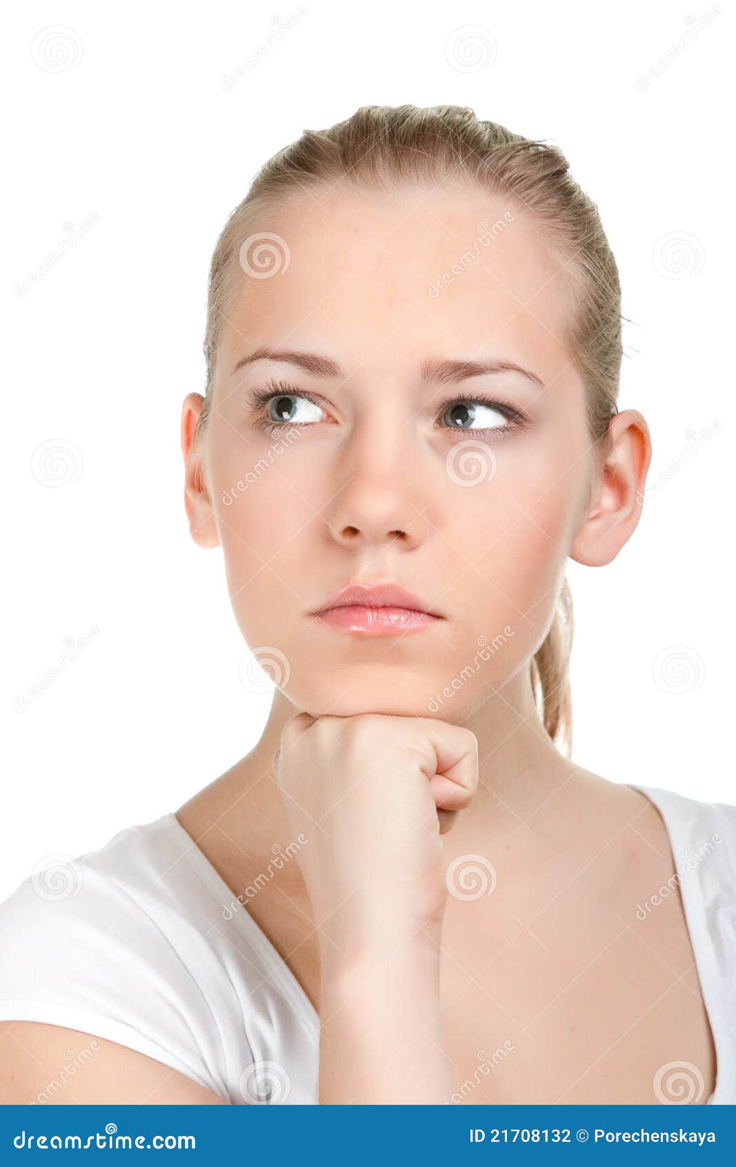 Young female thinking stock photo. Image of eyes, casual - 21708132