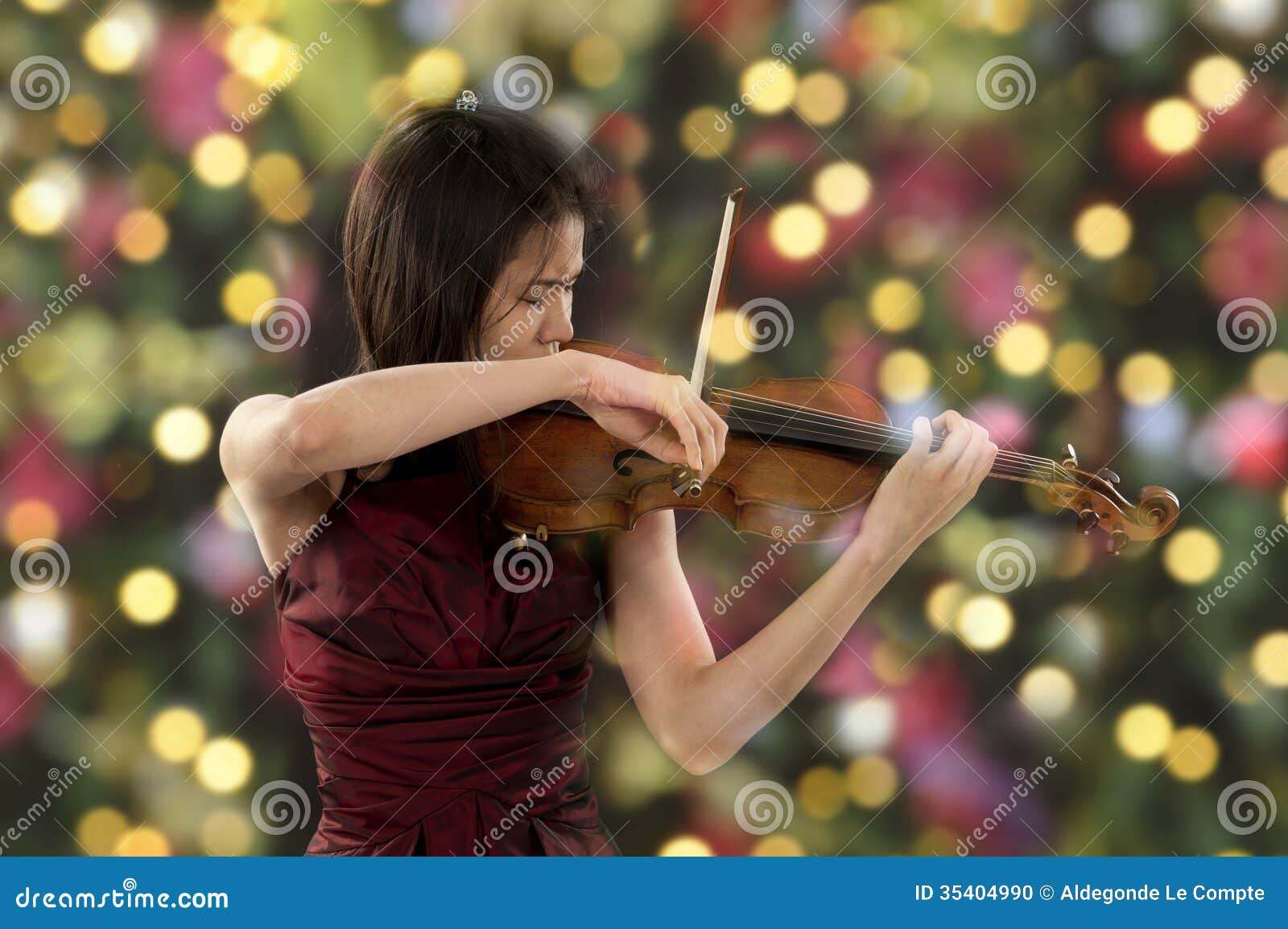 Young female violin player stock photo. Image of girl 35404990