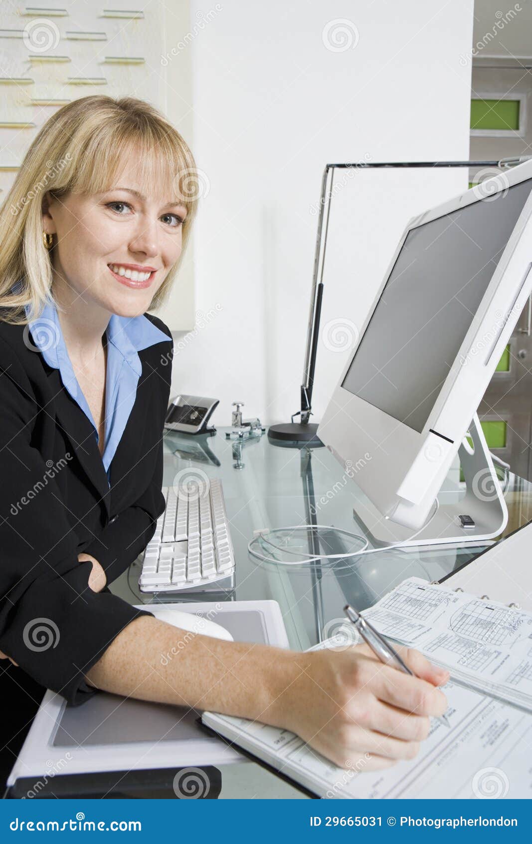 Young Financial Advisor Working in Office Stock Image Image of