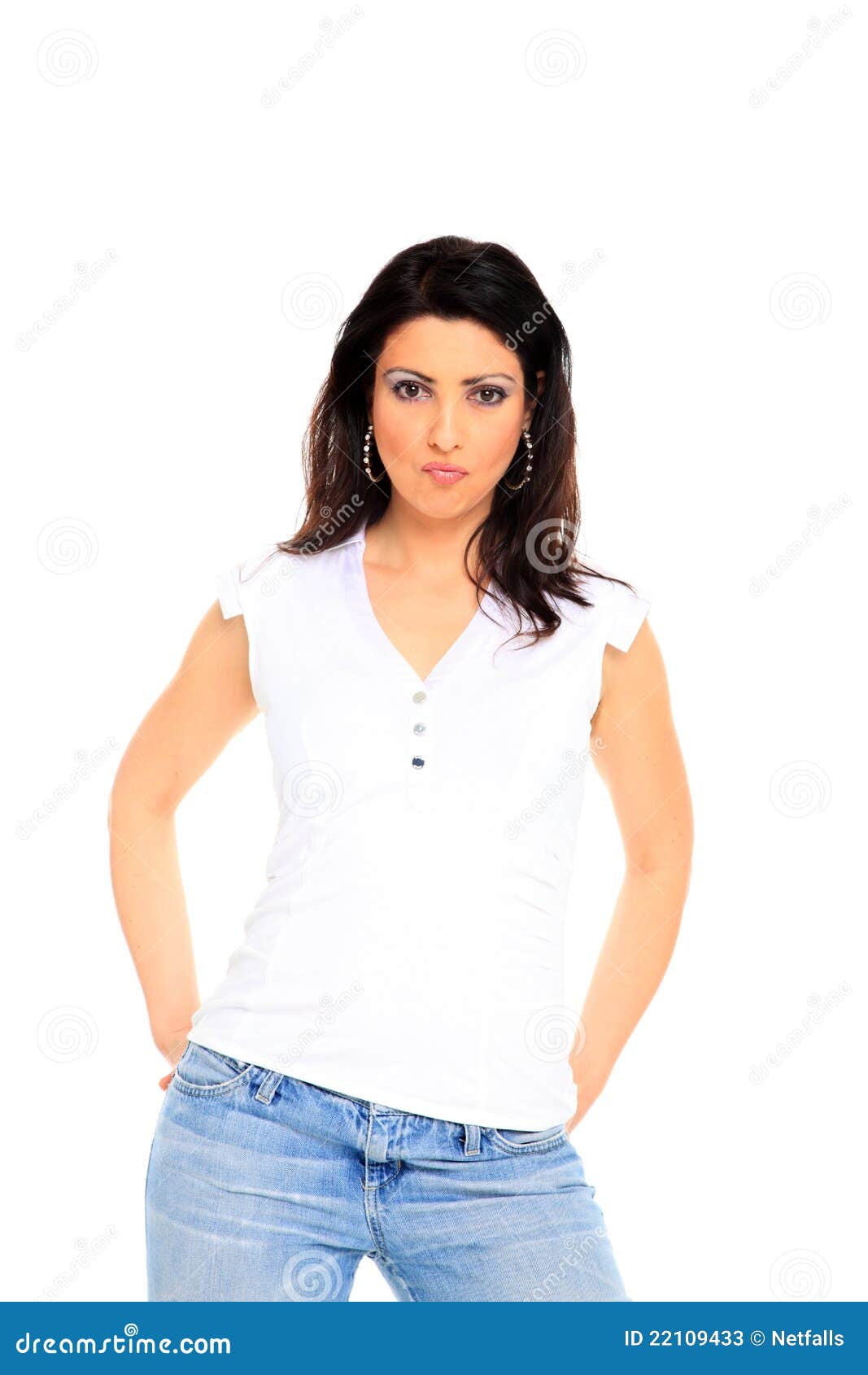 Young, Fit and Woman in Jeans Stock Image - Image of desire, female ...