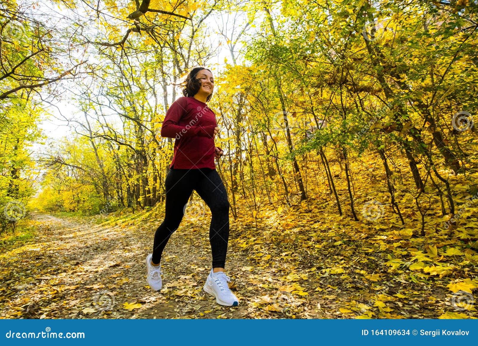 Young Fit Woman Training Outdoors Stock Photo - Image of park, happy ...