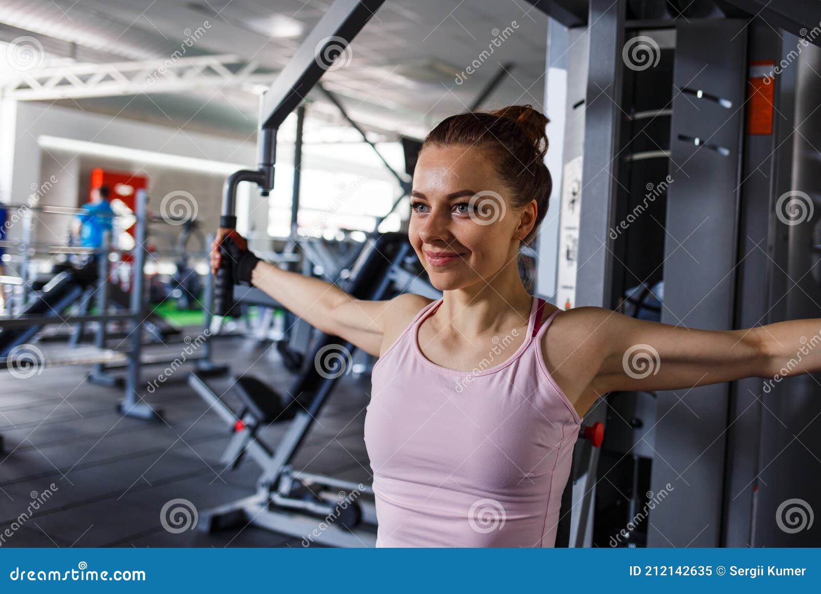 Young Fitness Woman Working Out in Gym Stock Image - Image of female,  healthy: 212142635