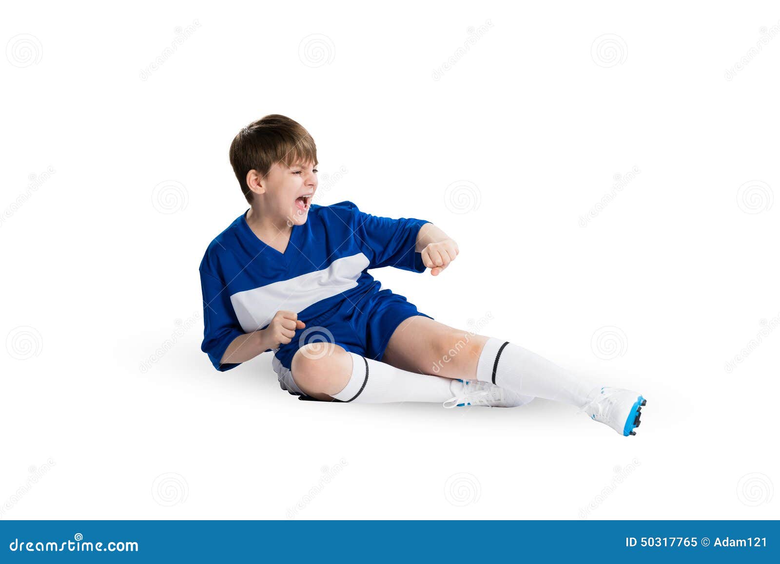 Little Boy Football Uniform Standing One Leg Ball Stock Photos - Free &  Royalty-Free Stock Photos from Dreamstime