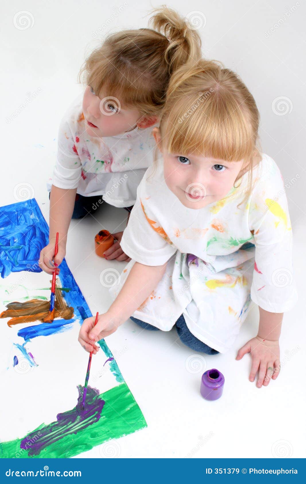 Young Friends Painting Together Stock Image - Image: 351379