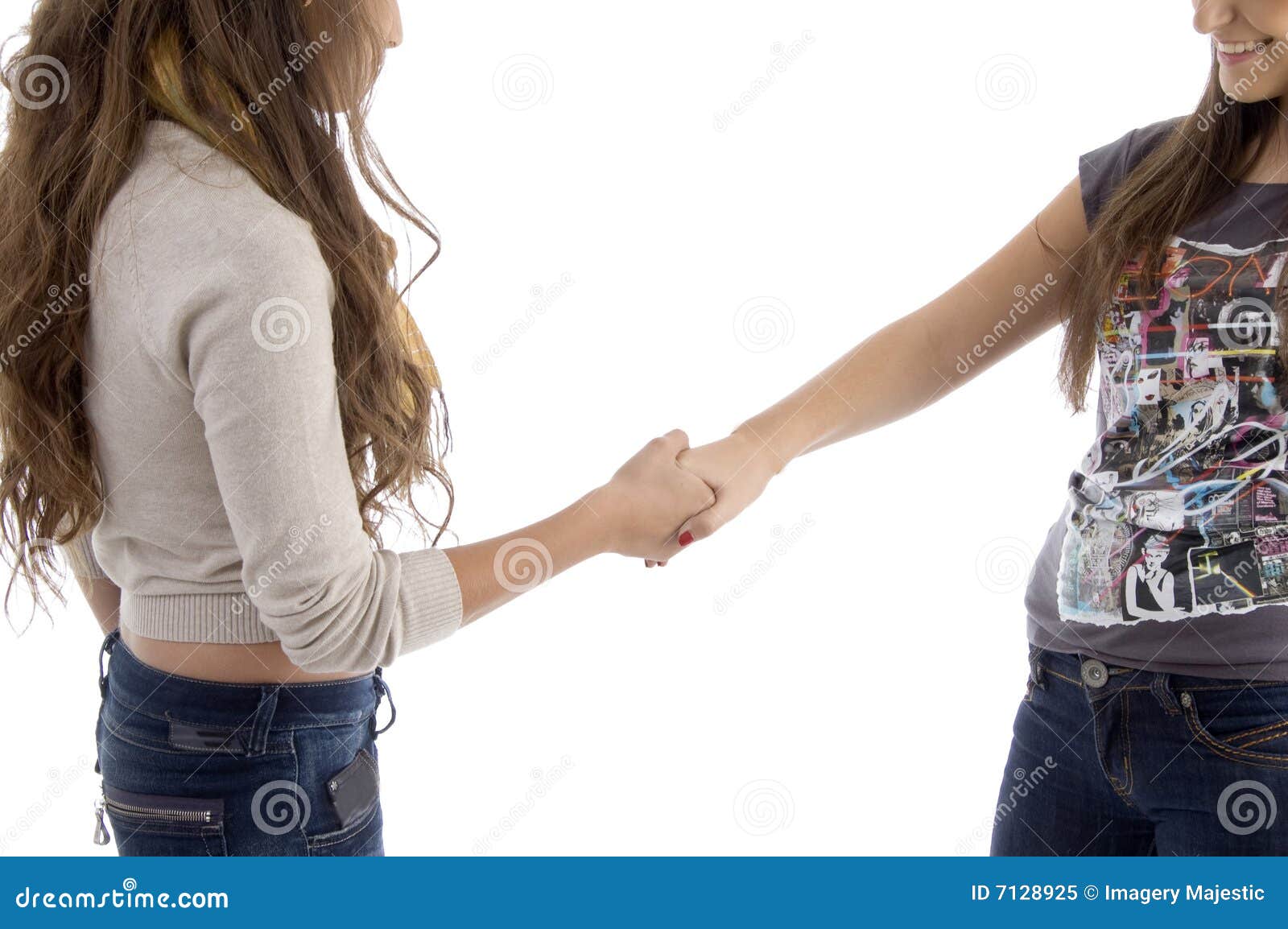 Young Friends Shaking Hands Royalty Free Stock Photo Image 7128925