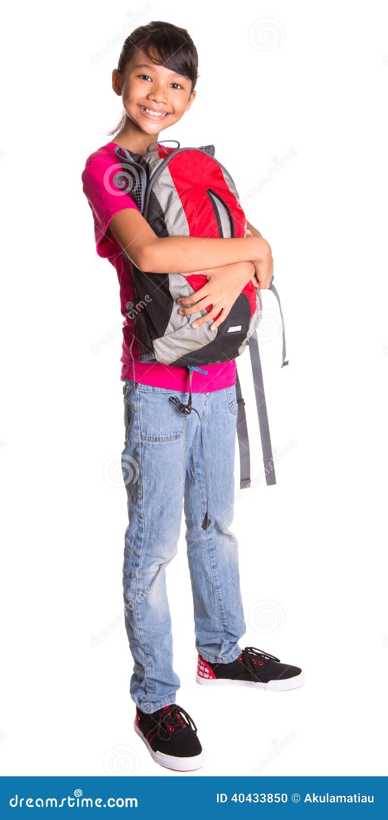 Young Girl With Backpack X stock photo. Image of lifestyle 40433850