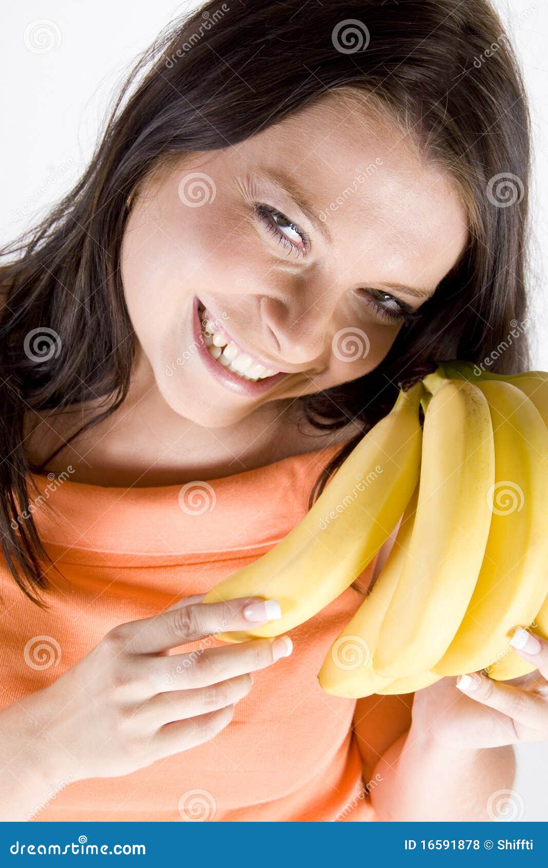 Young girl with bananas stock photo. Image of backgrounds 16591878