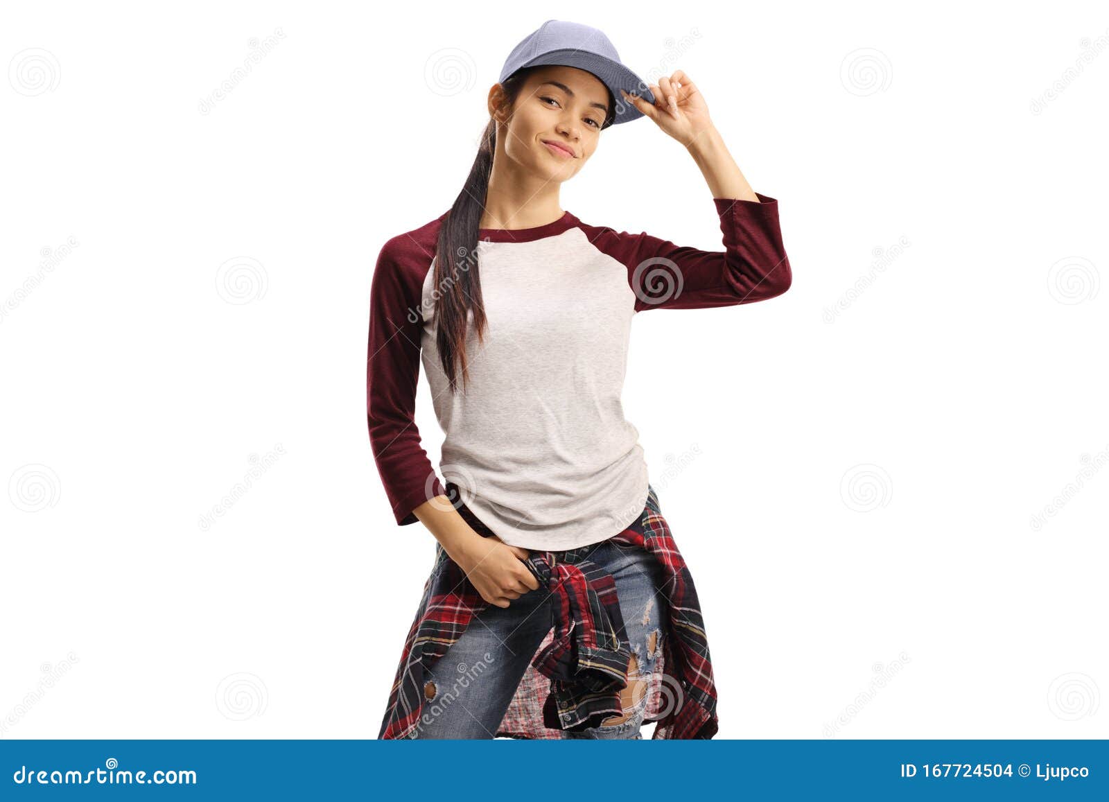 Young girl with a cap stock photo. Image of schoolgirl 167724504