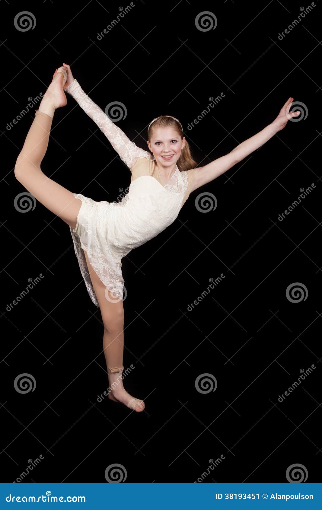 Young Girl Dance Leg Up Royalty Free Stock Photos - Image 