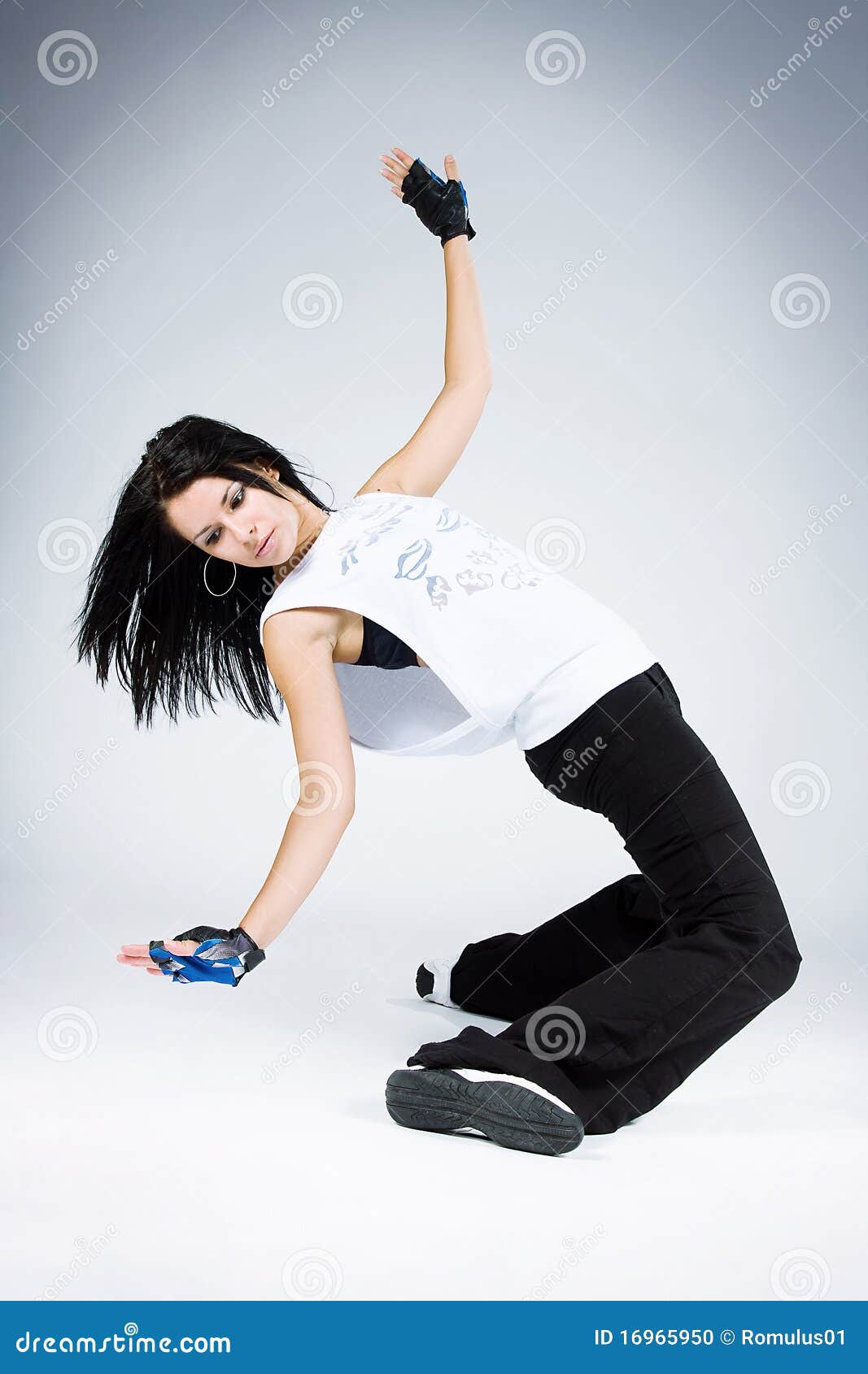 A young girl dancing stock photo. Image of breakdance 16965950