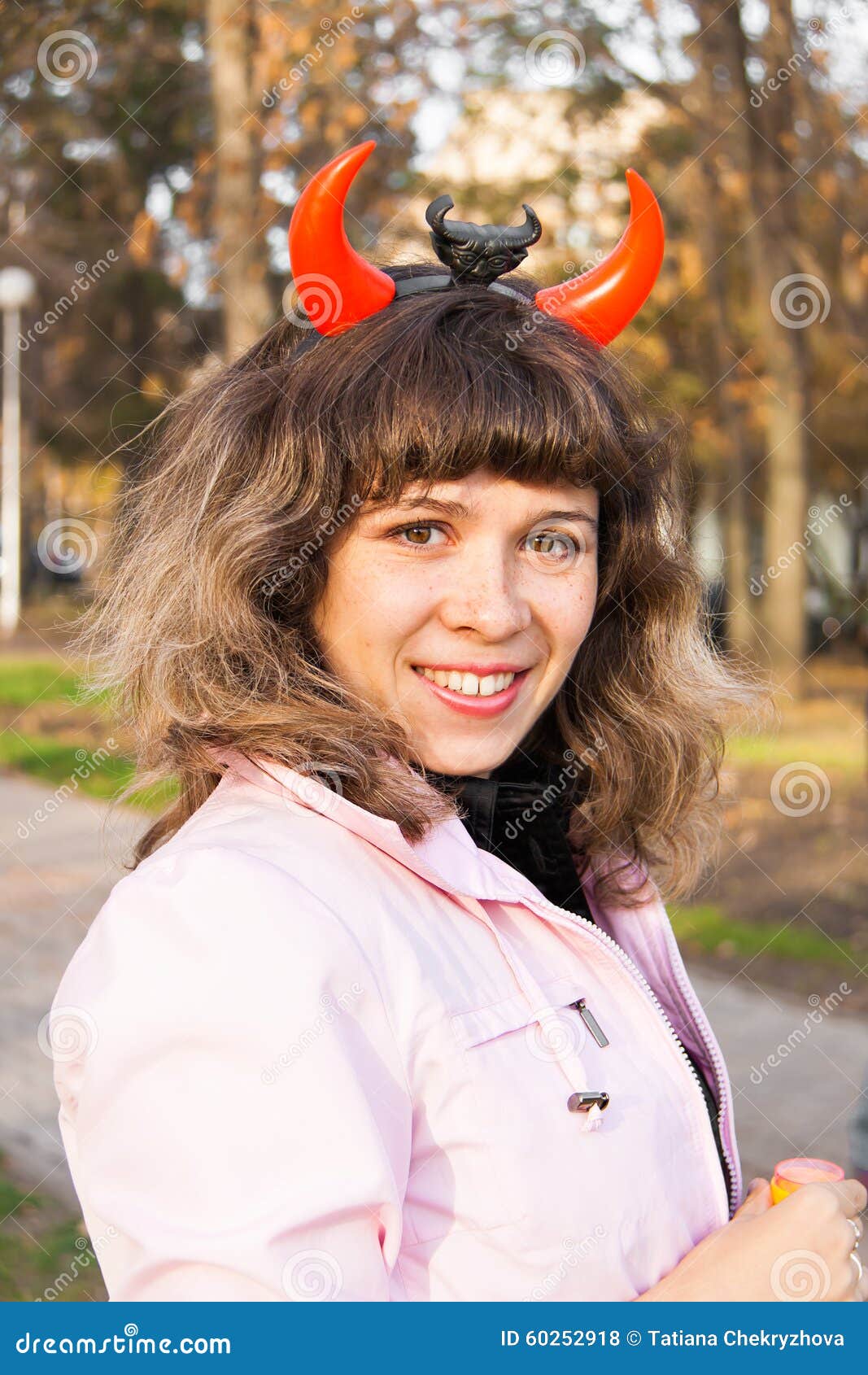 Young Girl with Devil Horns Stock Photo Image of demon, beautiful 60252918