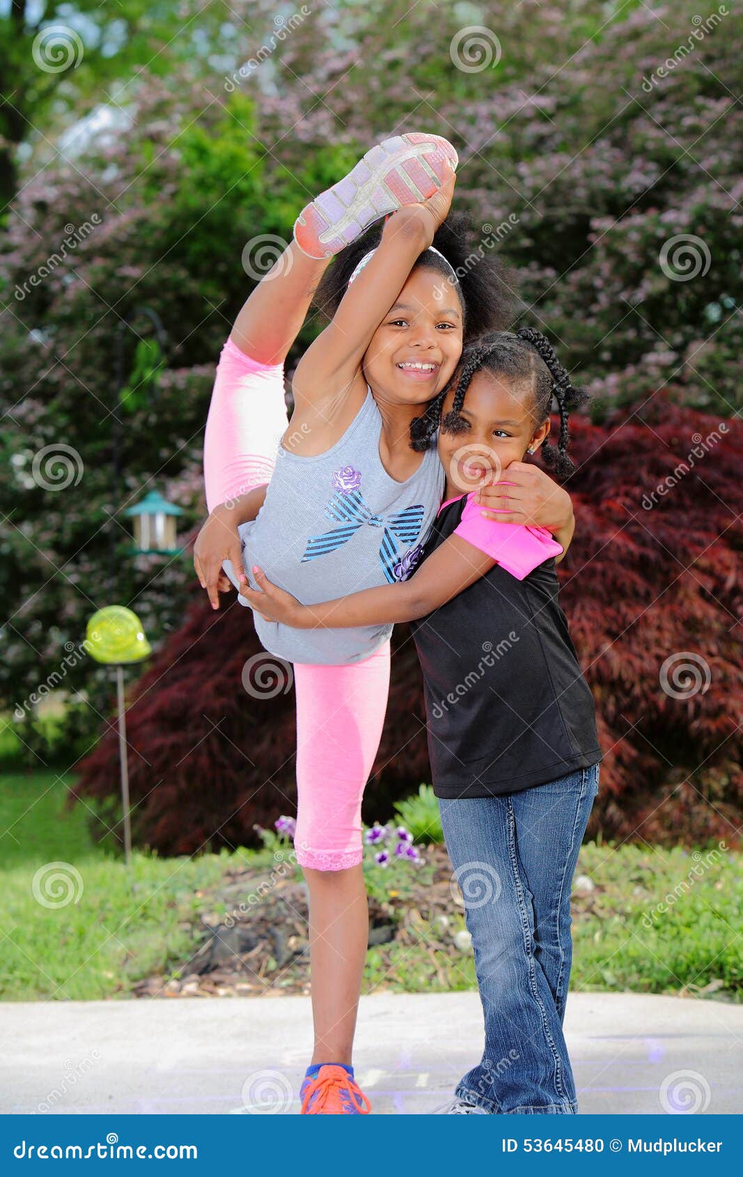 Young Girl Displays Extreme Flexibility Stock Photo - Image of stretch,  raising: 53645480