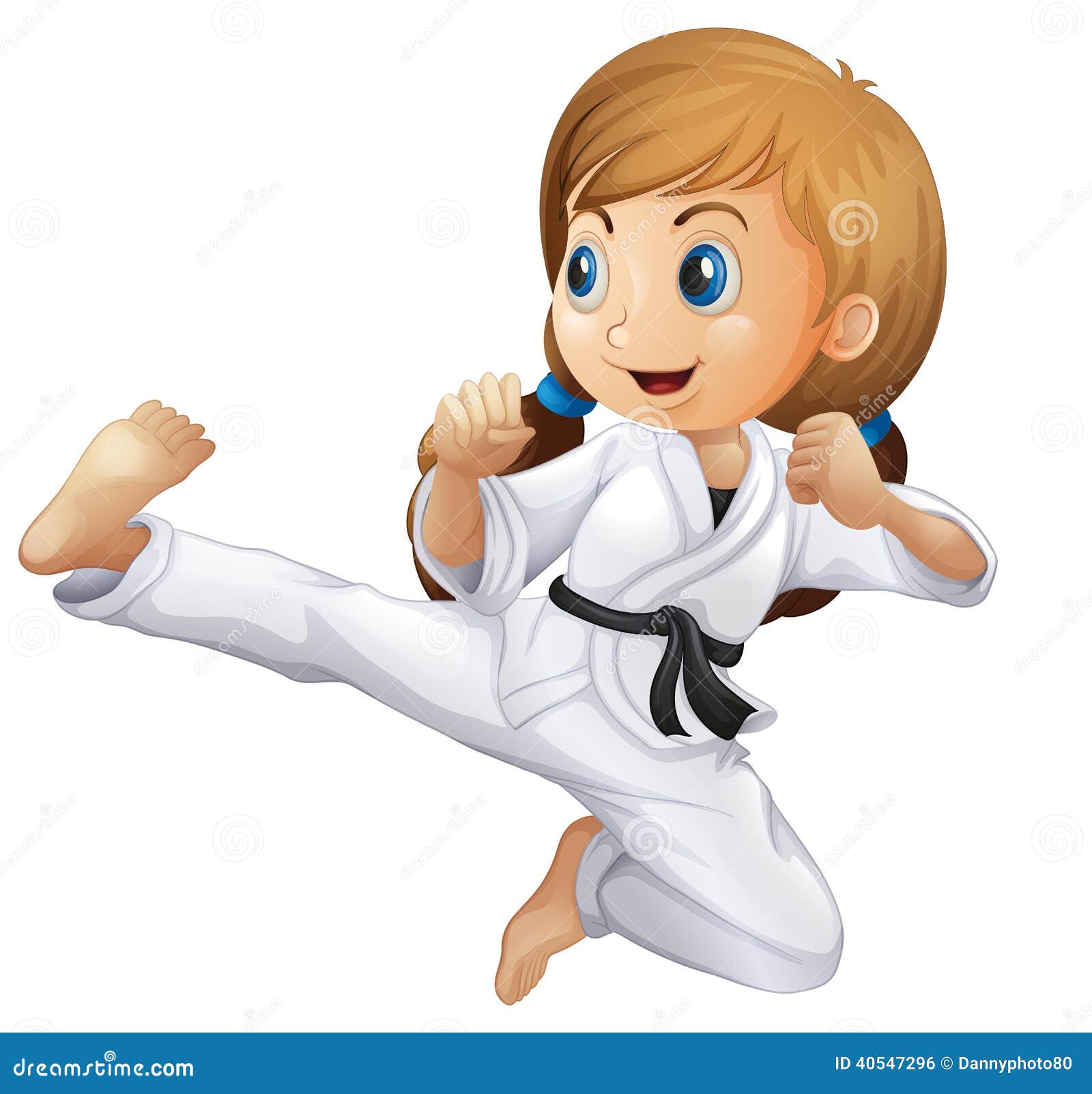 Skilled girl martial arts