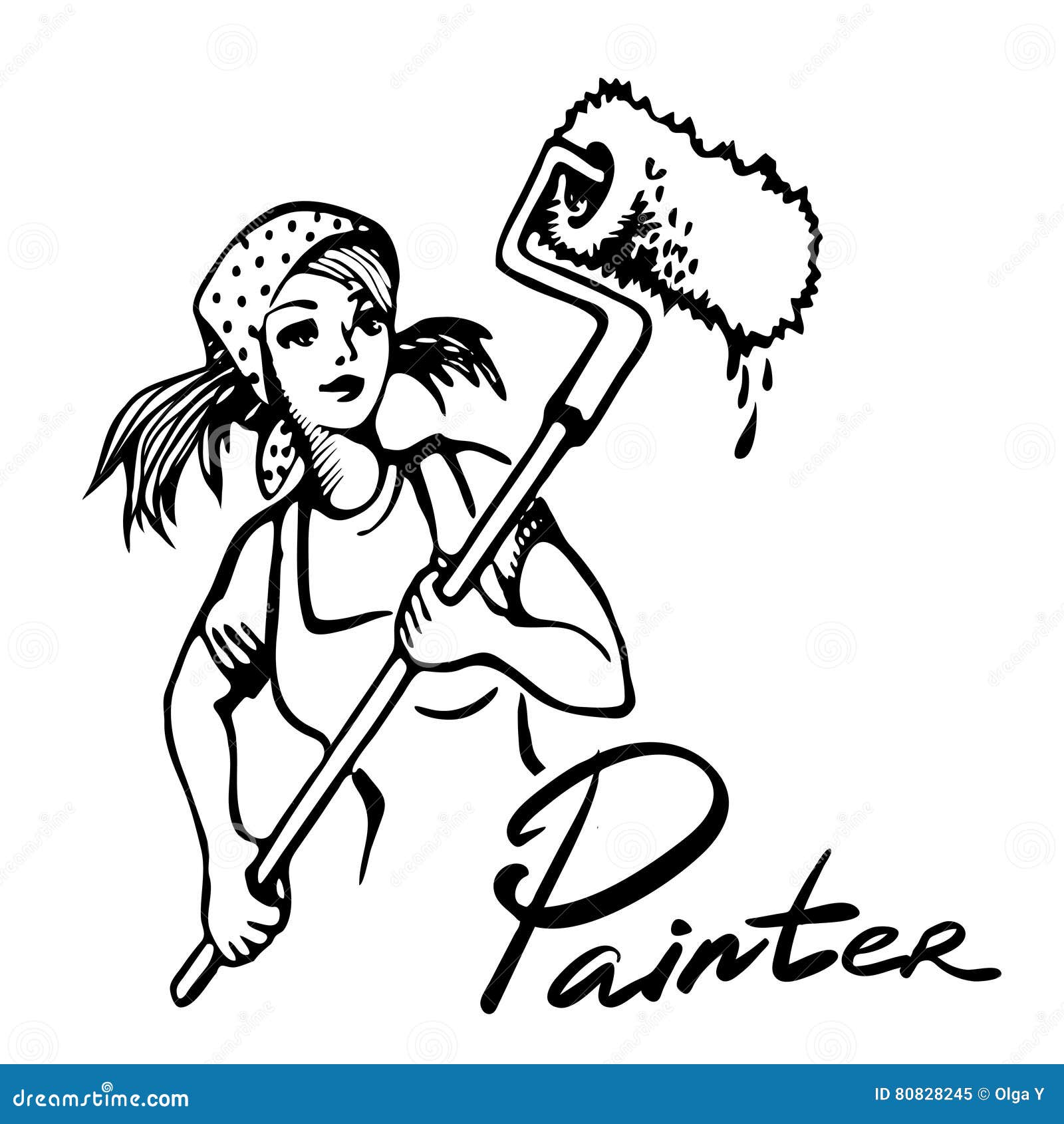 Painting And Wallpapering Service Vector Design Of Interior Design And Home  Renovation House Painter Painting Wall And Decorator Applying Wallpaper  With Paint Roller Smoothing Scraper Glue Brush Royalty Free SVG Cliparts  Vectors