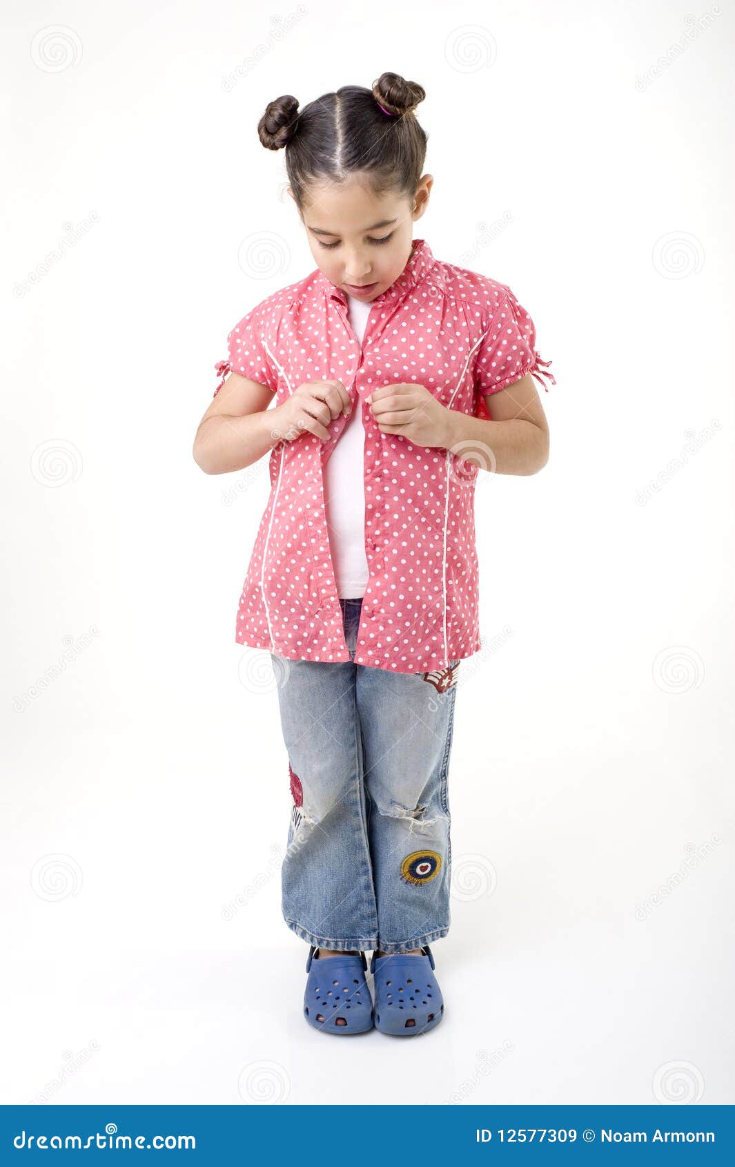 Young girl dressing stock image. Image of pretty, clothing 12577309