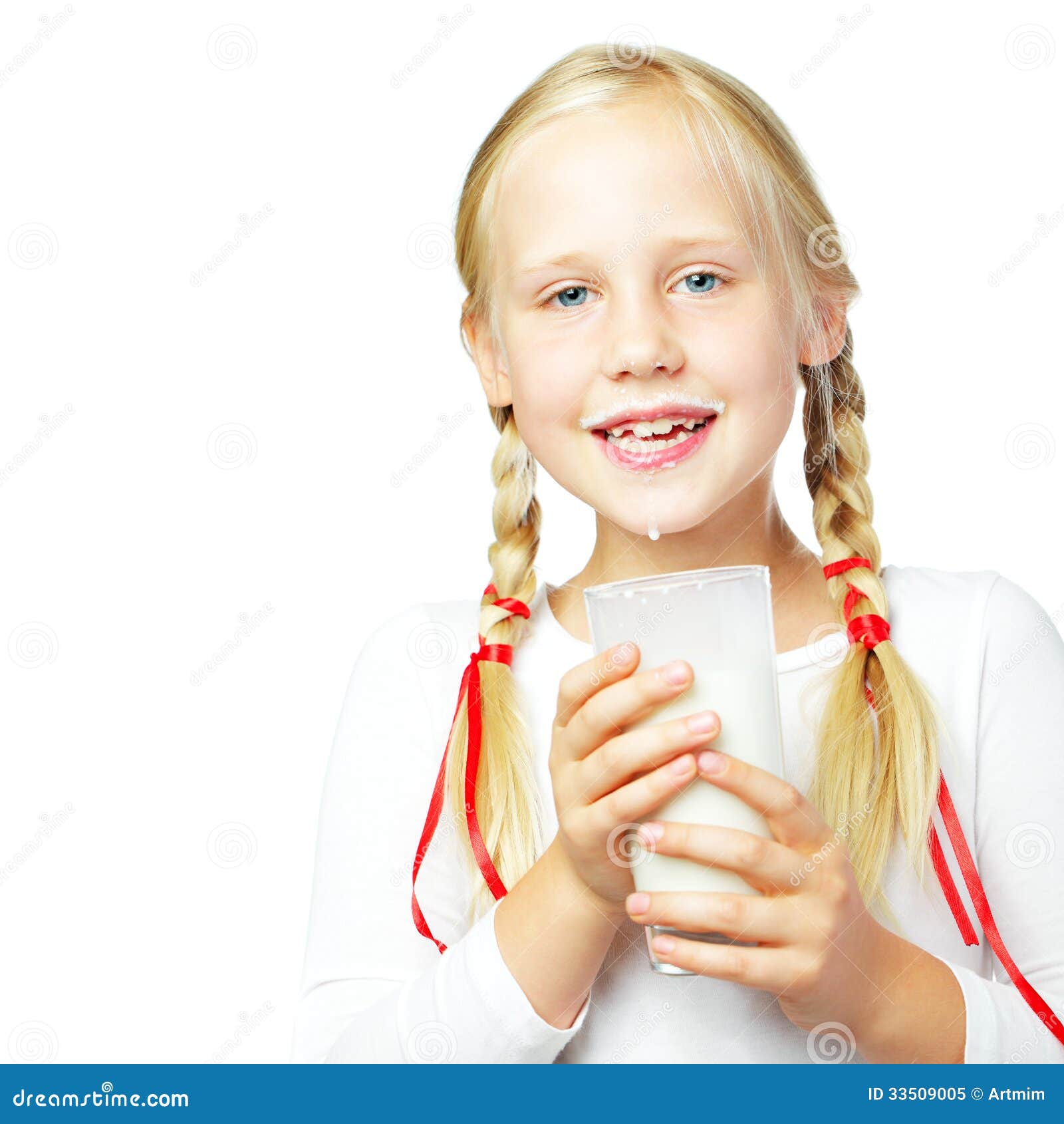 Young Girl Drinking Milk Royalty Free Stock Photo Image 33509005