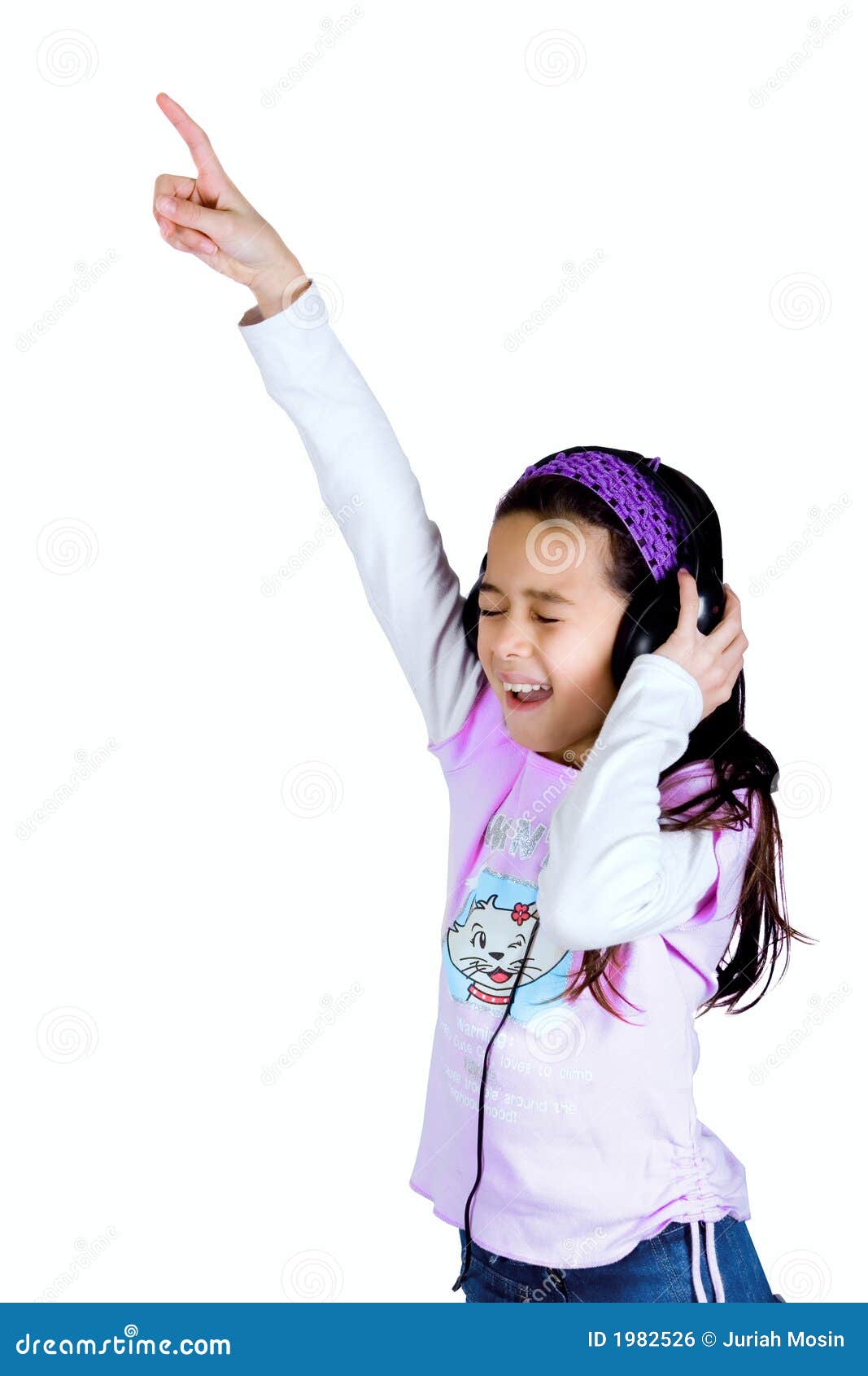 Young Girl Enjoying Her Favourite Song Stock Photo - Image of ...