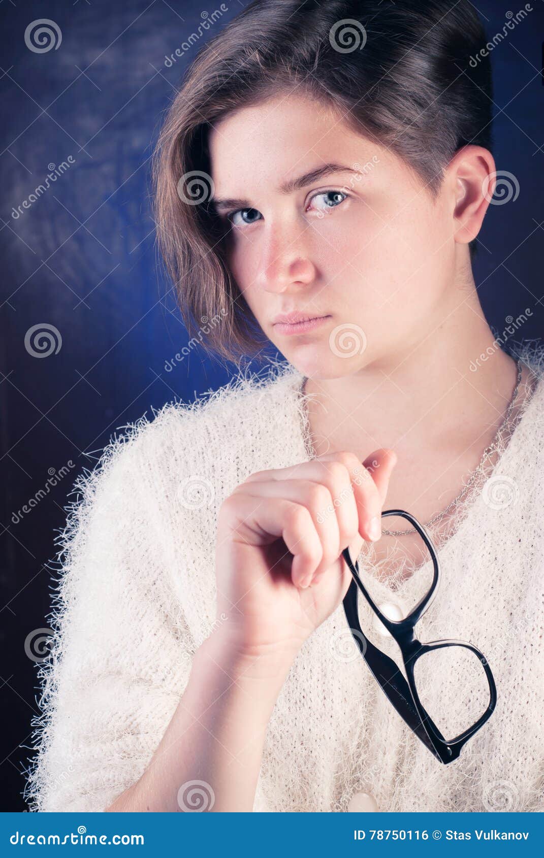 Young Girl With Glasses Stock Photo Image Of Cute Skin