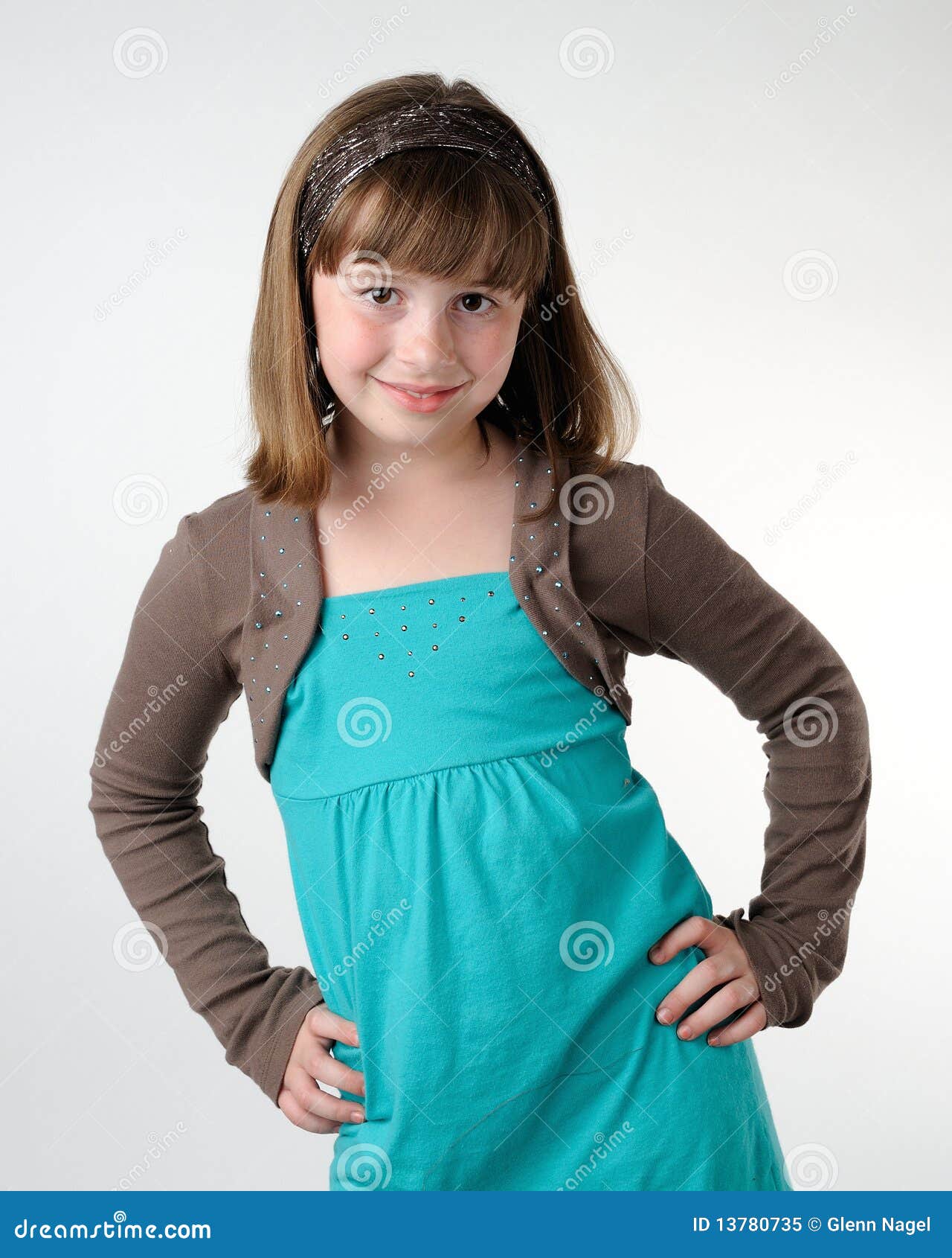 Young Girl with Hands on Hips Stock Image Image of innocence casual