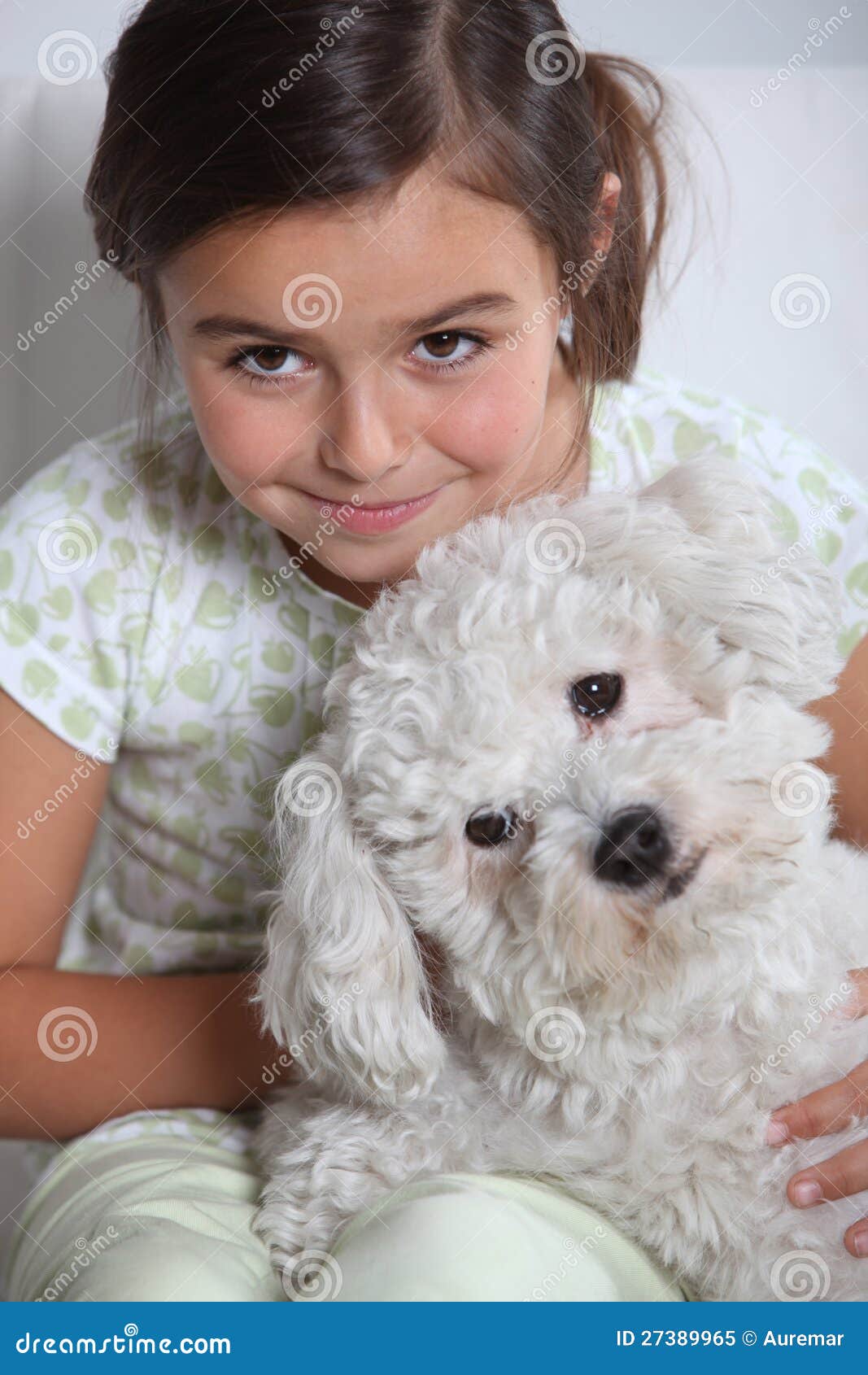 Young Girl Holding Small Dog Stock Image - Image of eyes, young: 27389965