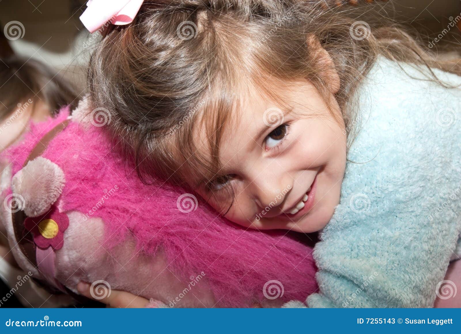 Young Girl Hugging Stuffed Toy Stock Image Image 7255143